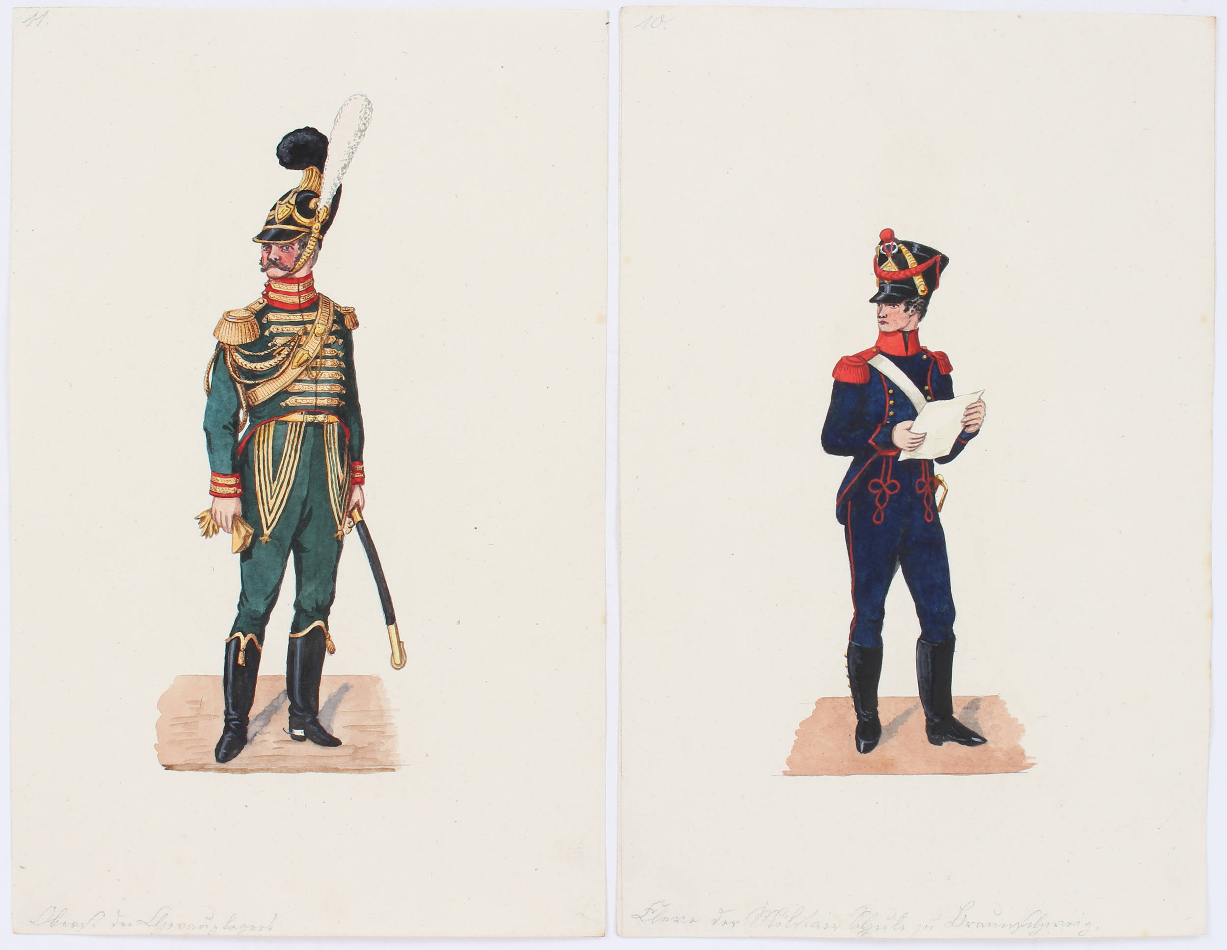 Westfälische Armee unter Jérôme. 18 Aquarelle