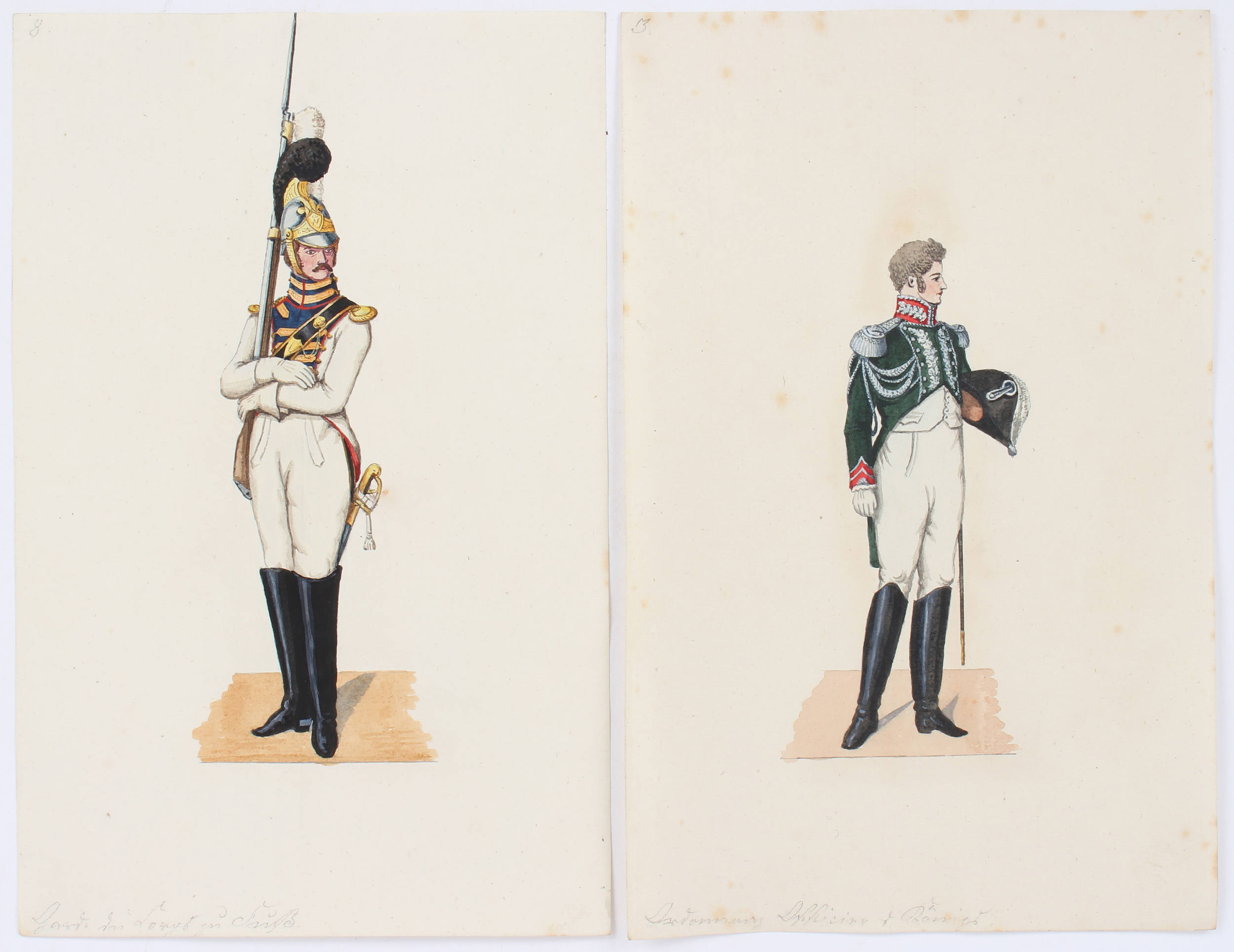 Westfälische Armee unter Jérôme. 18 Aquarelle
