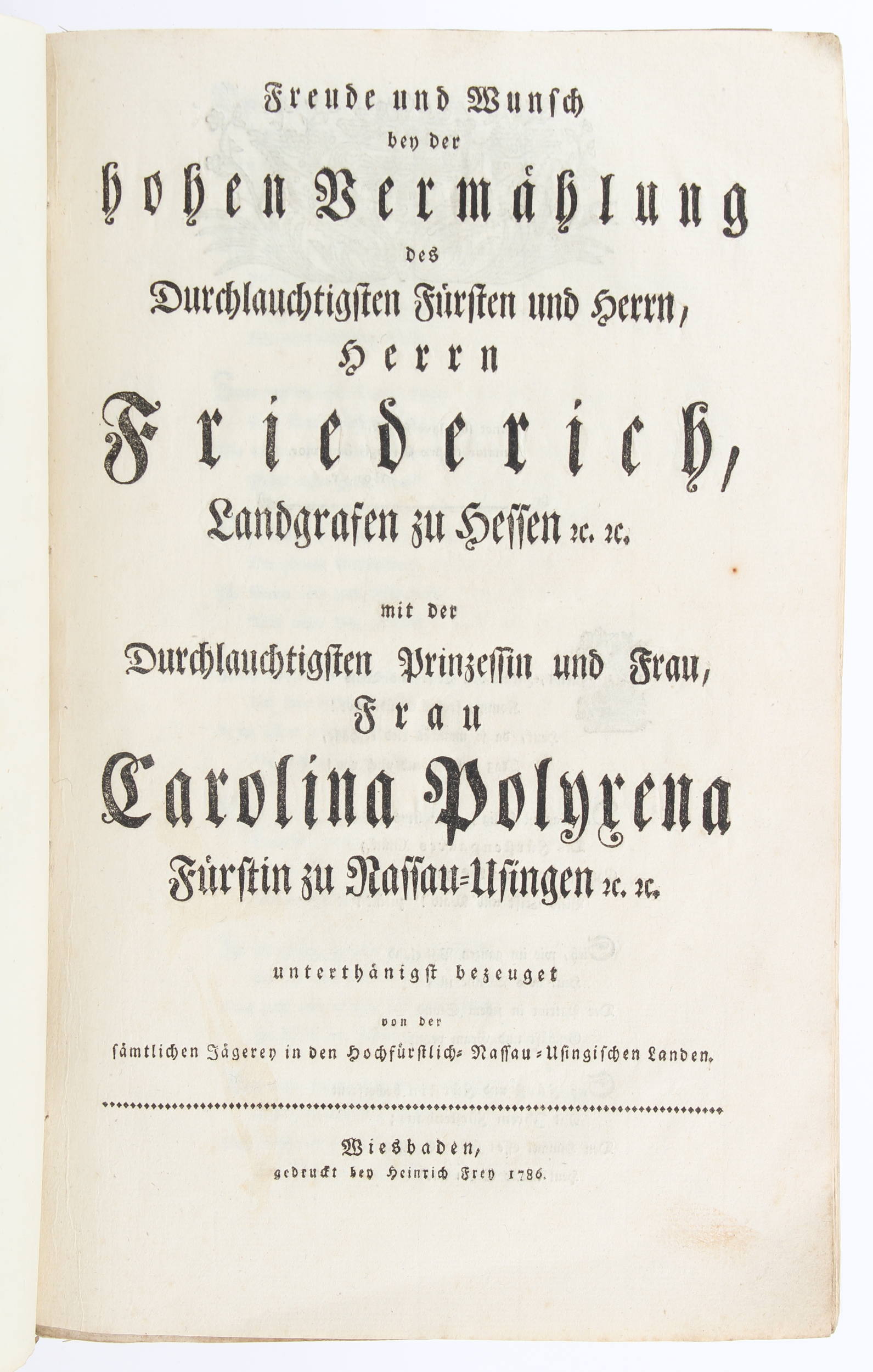 Friedrich v. Hessen u. Karoline v. Nassau / 18 Drucke