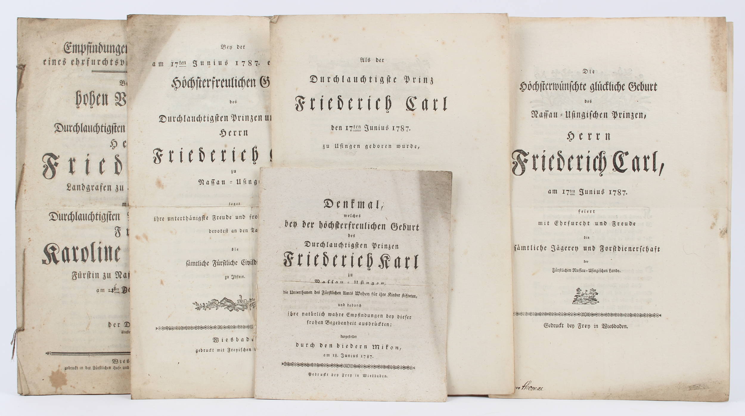 Friedrich v. Hessen u. Karoline v. Nassau / 18 Drucke