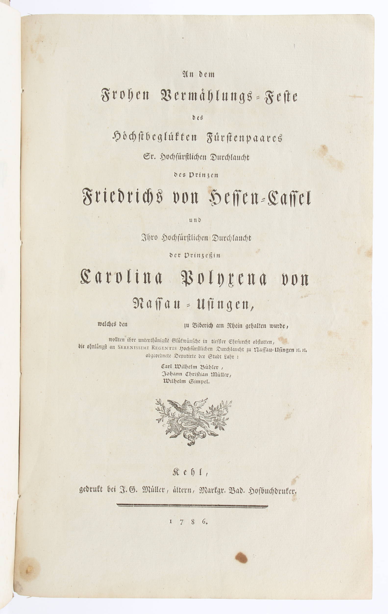 Friedrich v. Hessen u. Karoline v. Nassau / 18 Drucke