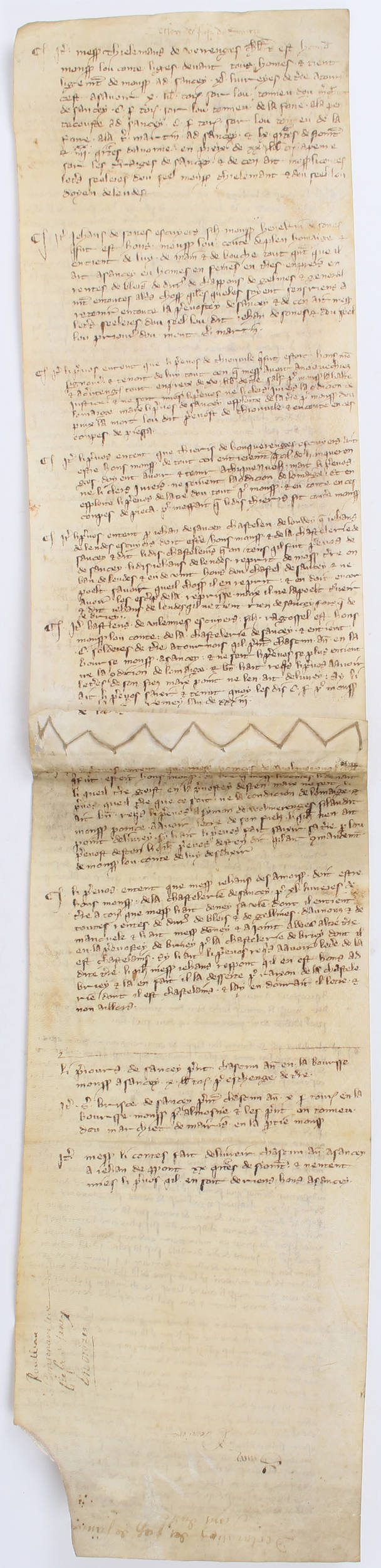 Seigneurs de Saney (Saulny). Handschrift um 1450