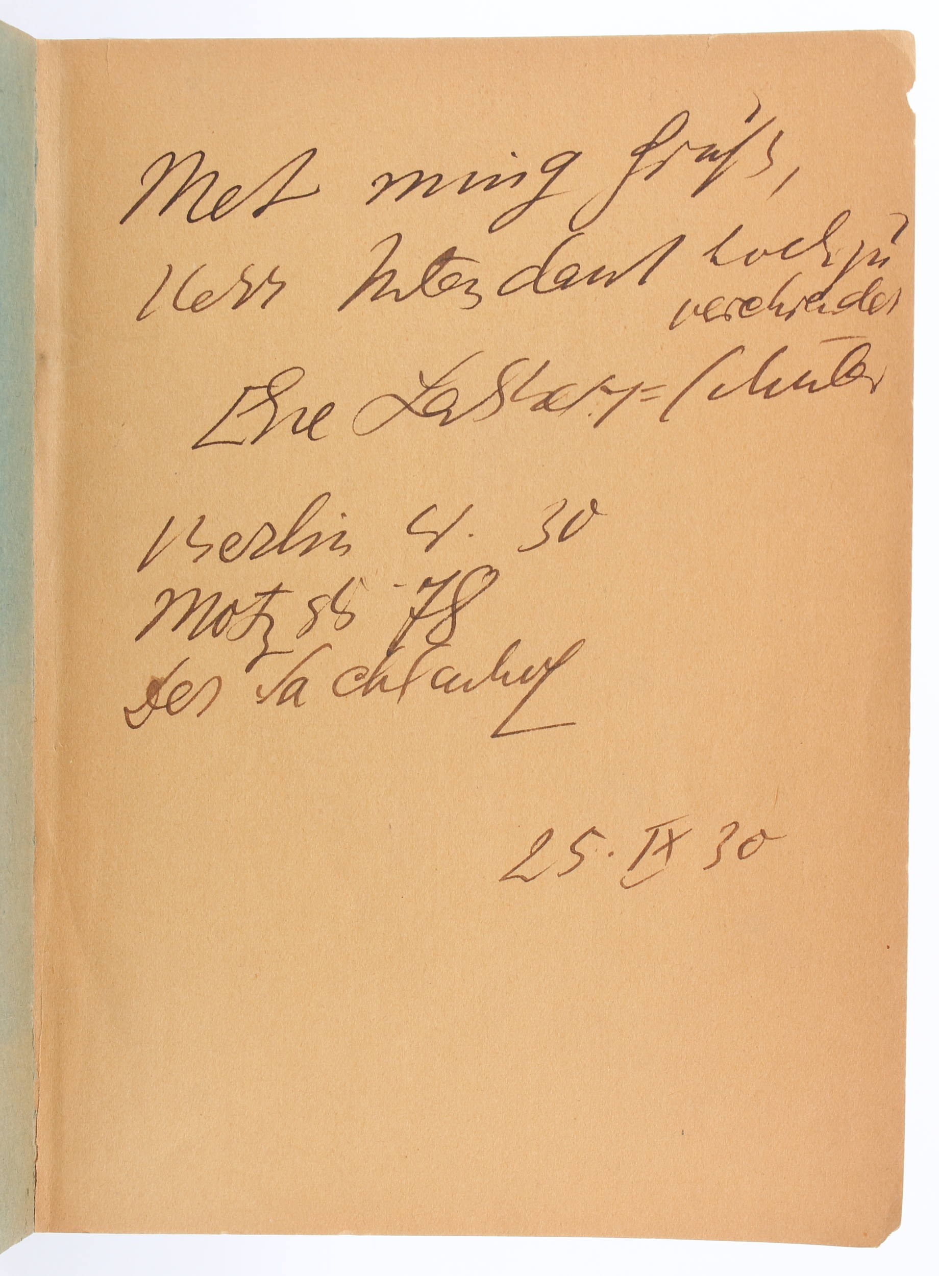 Lasker-Schüler, Die Wupper