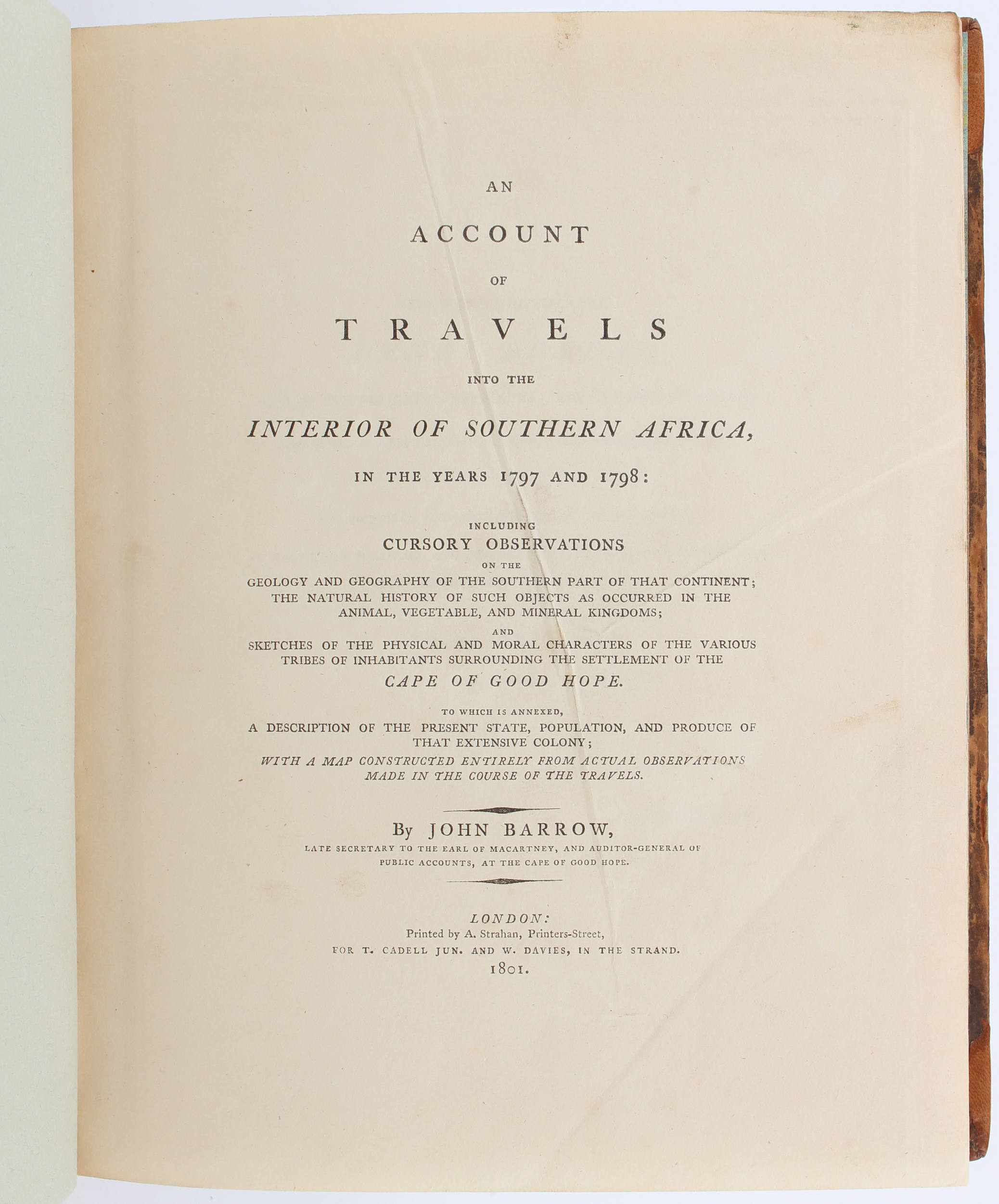 Barrow, Travels into South Africa. 2 Bde.