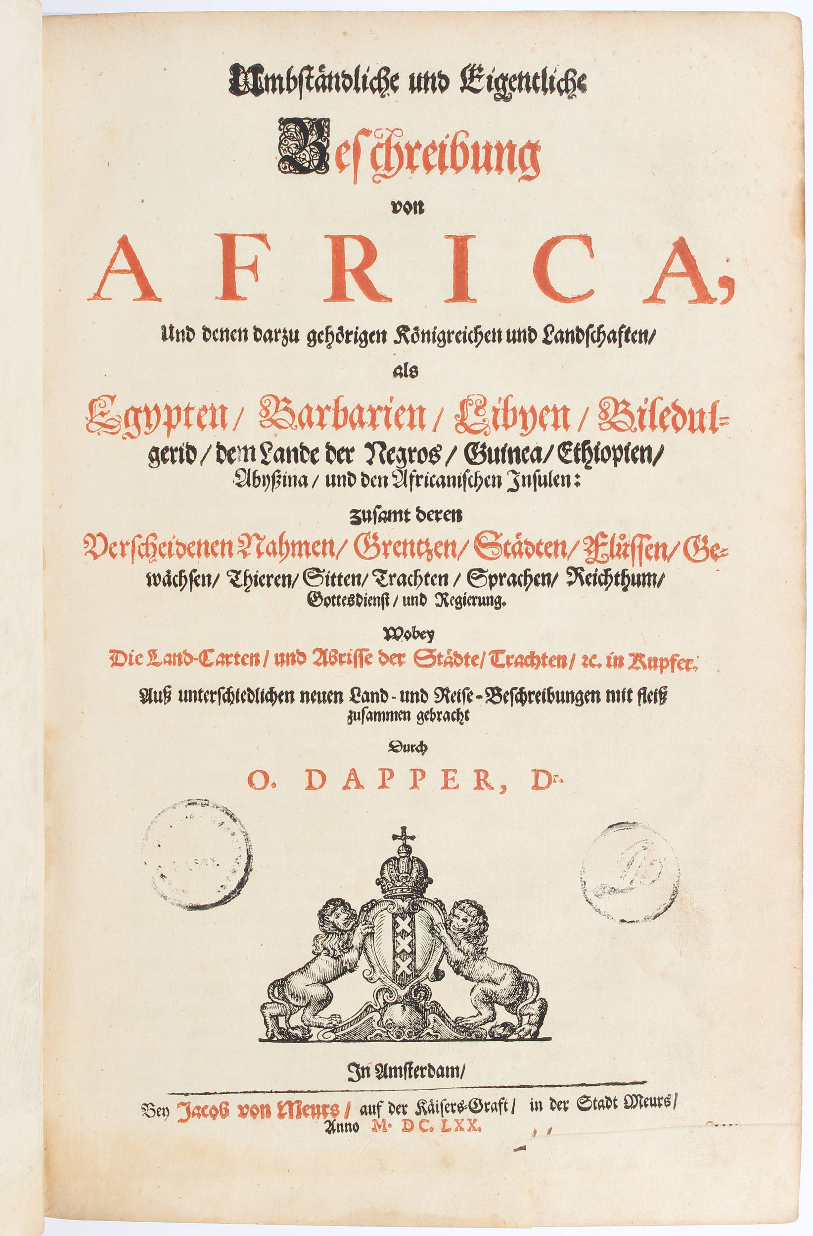Dapper, Africa