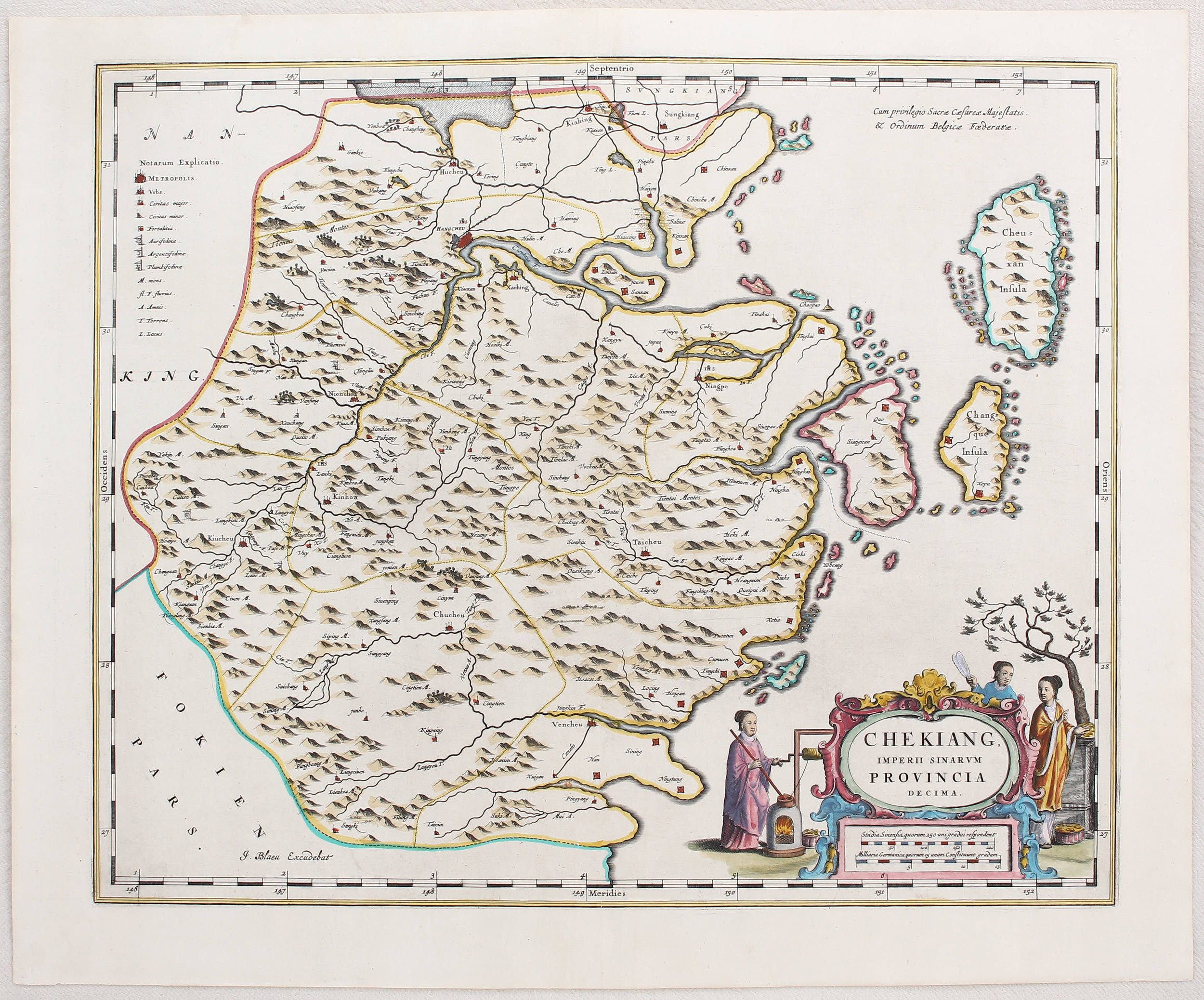 China. 9 Bll. Gebietskarten. J. Blaeu