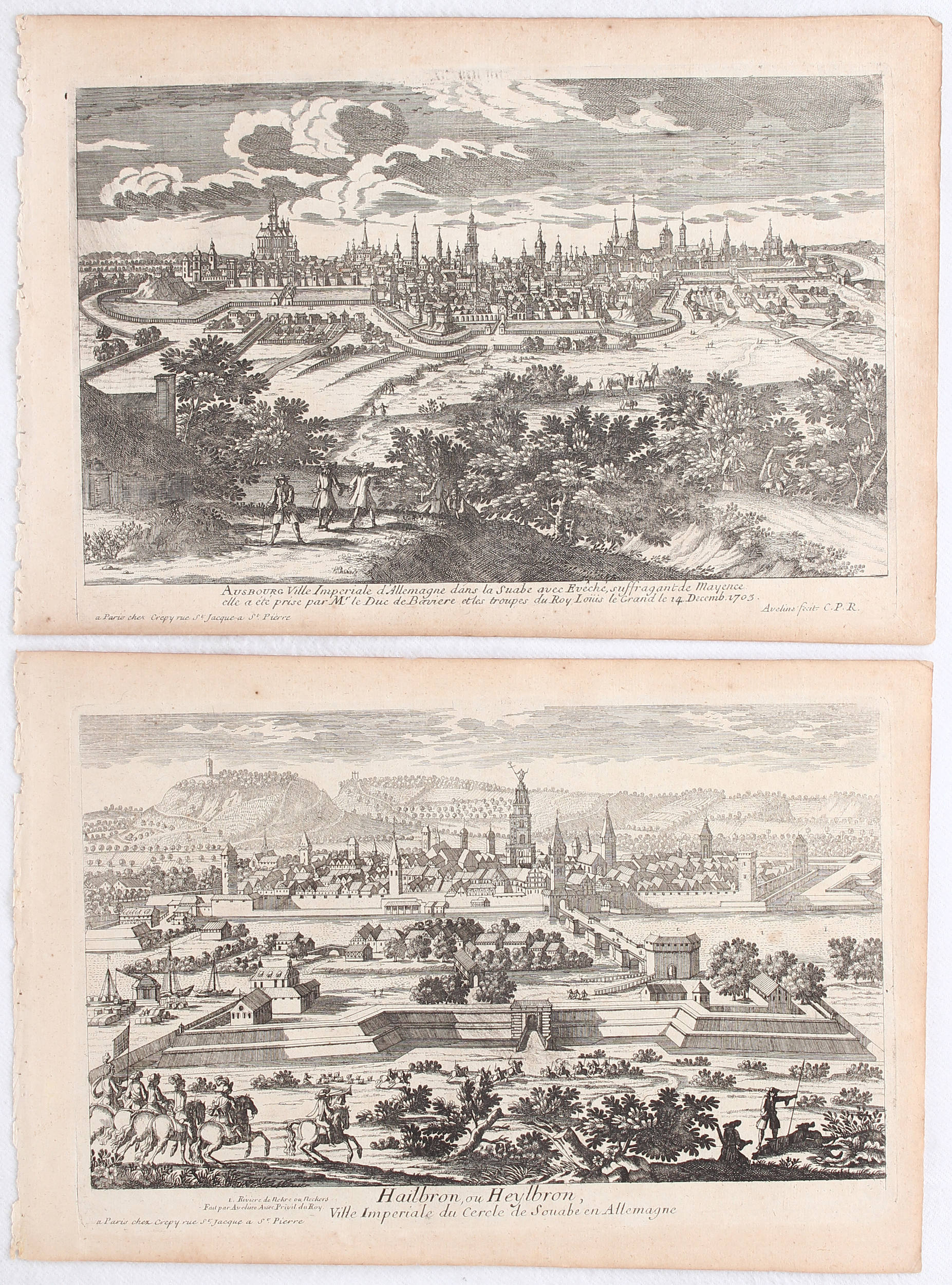 Deutsche Städte. 7 Bll. Aveline-Crepy / 11 Bll.