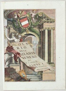 Atlantentitel. Isolario. Coronelli / 12 Bll.