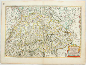 Schweiz. 5 Bll. Gebietskarten. Sanson-Mariette / 10 Bll.