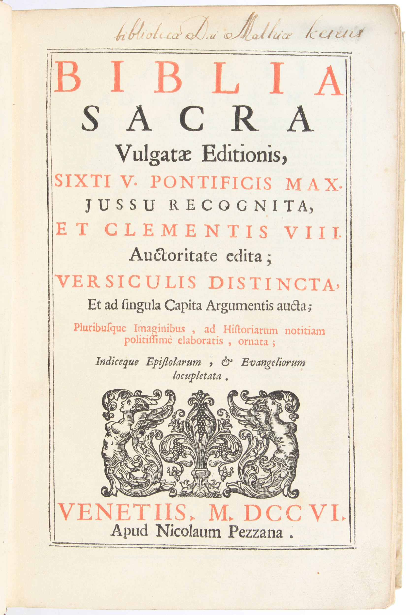 Biblia sacra. Venedig 1706