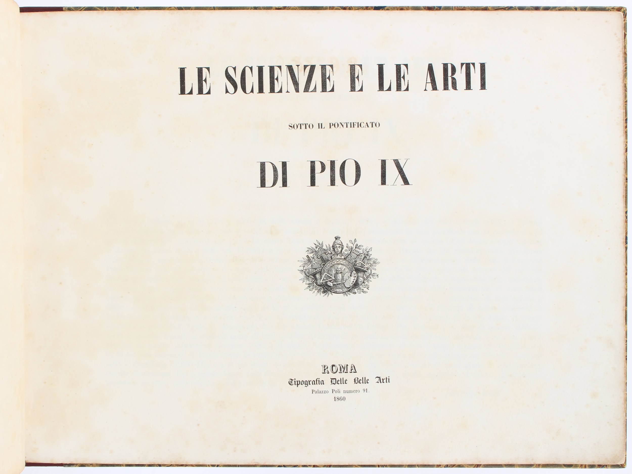Le scienze e le arti sotto il Pontificato die Pio IX.