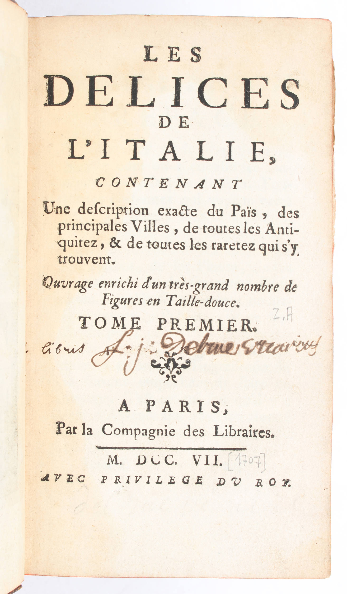 (Rogissart), Delices de l'Italie. 4 Bde.