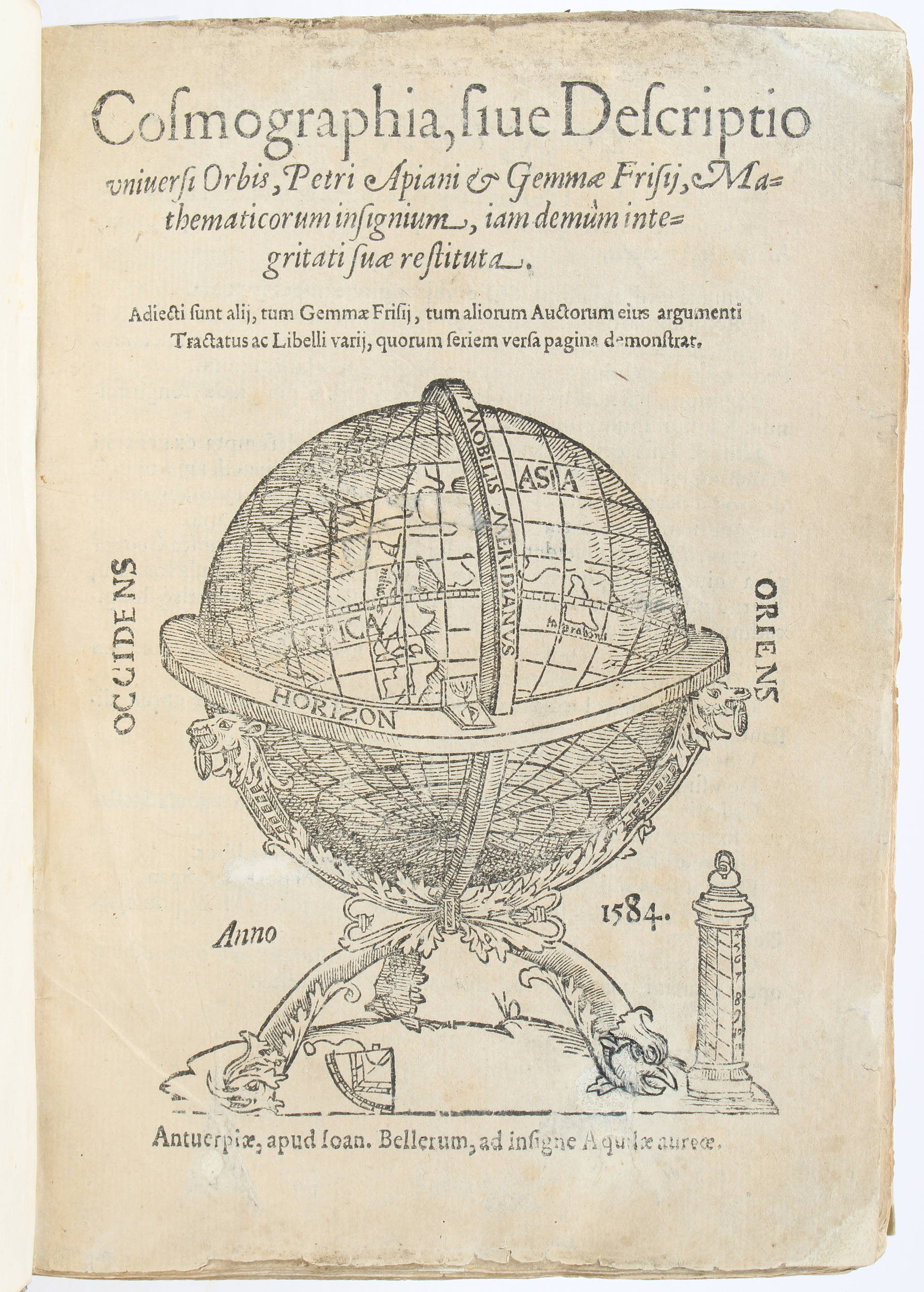 Apian, Cosmographia. 1584