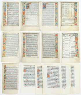 Horae B.M.V., 9 Bll. auf Pergament mit Bordüren / 14 Bll.