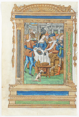 Horae, Einzelblatt. 1507. Lazarus beim Gastmahl