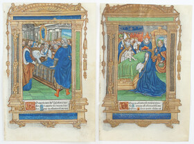 Horae, Einzelbll. 1507. Darbringung + Marientod. 2 Bll.