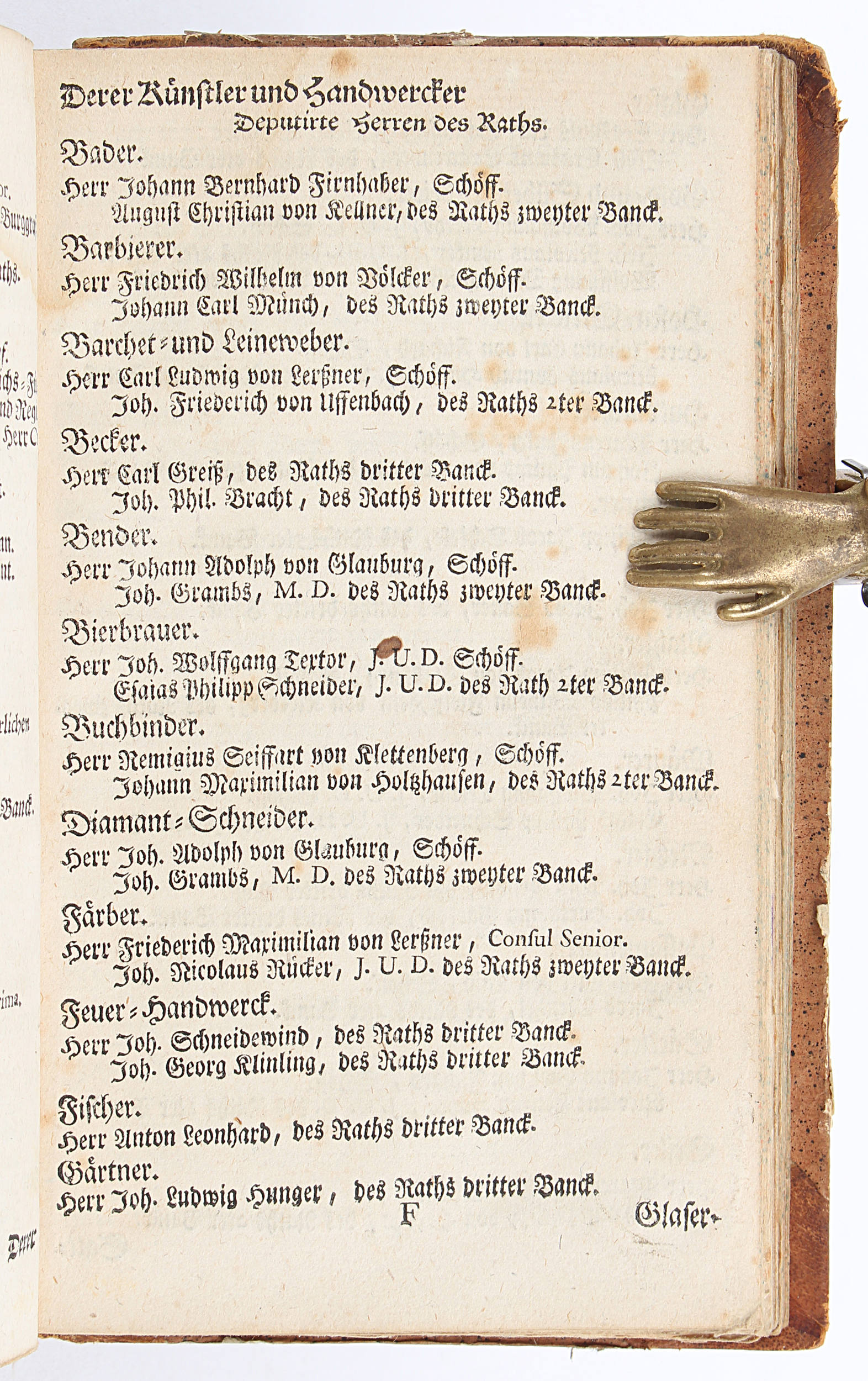Jetzt-Lebende Franckfurt. 1745-1806. 57 in 8 Bdn.