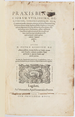 Rebuffi, Praxis beneficorum