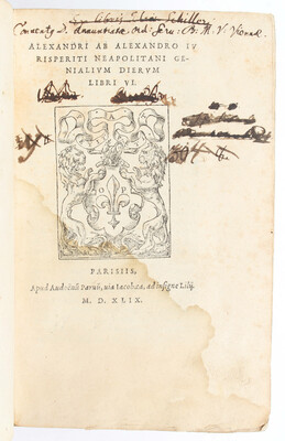 Alessandri, Genialium dierum libri VI.