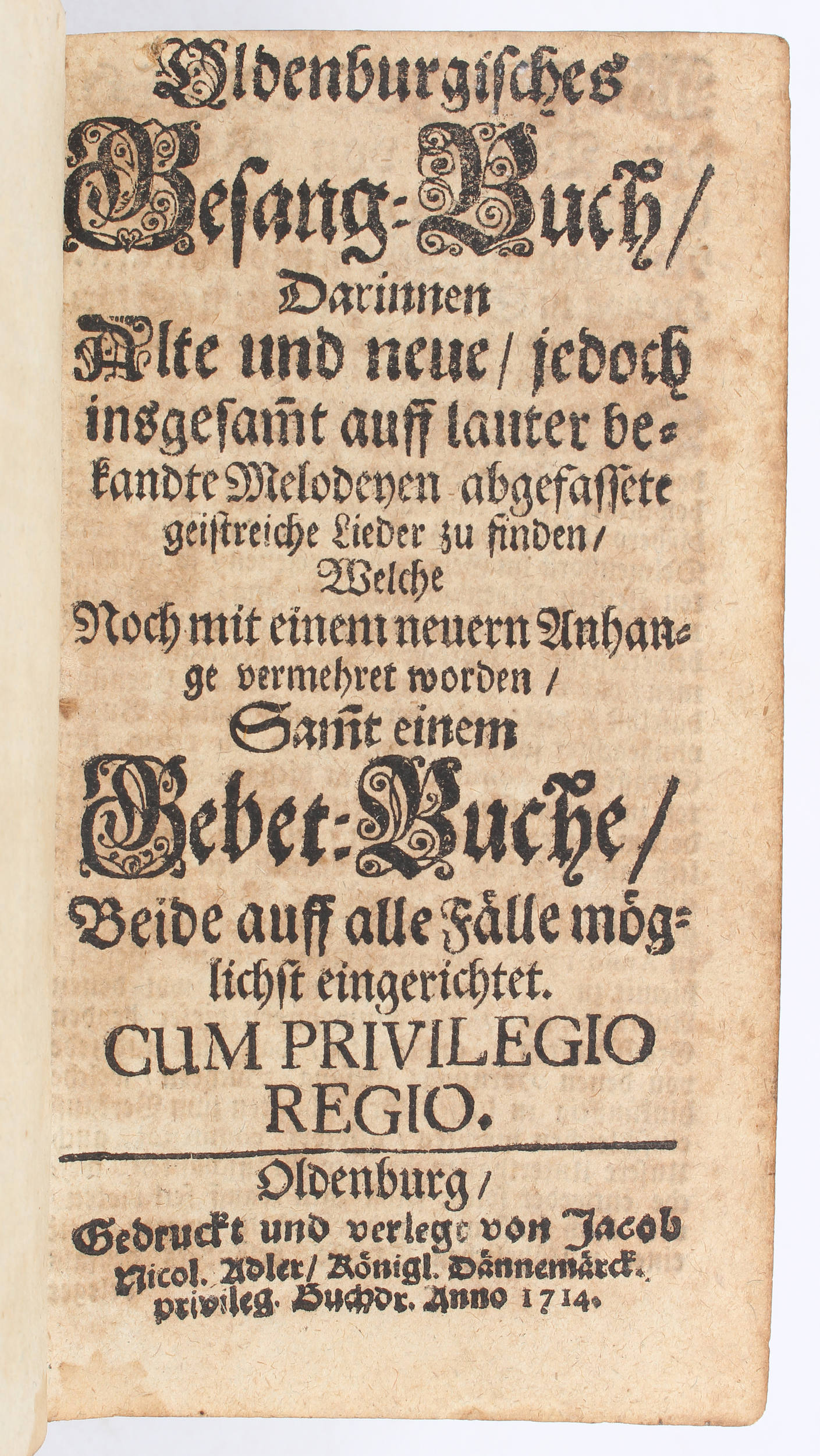 Oldenburgisches Gesang-Buch 1714