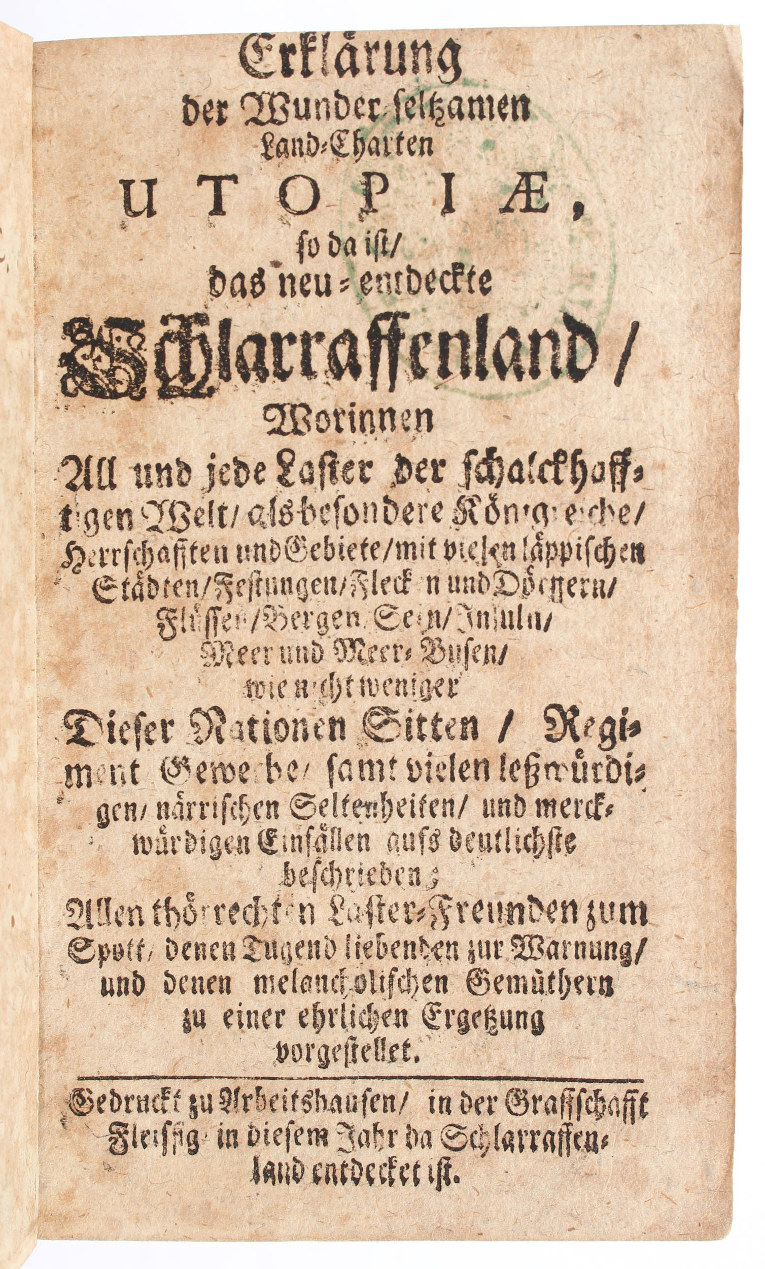 Erklärung der Land-Charten Utopiae