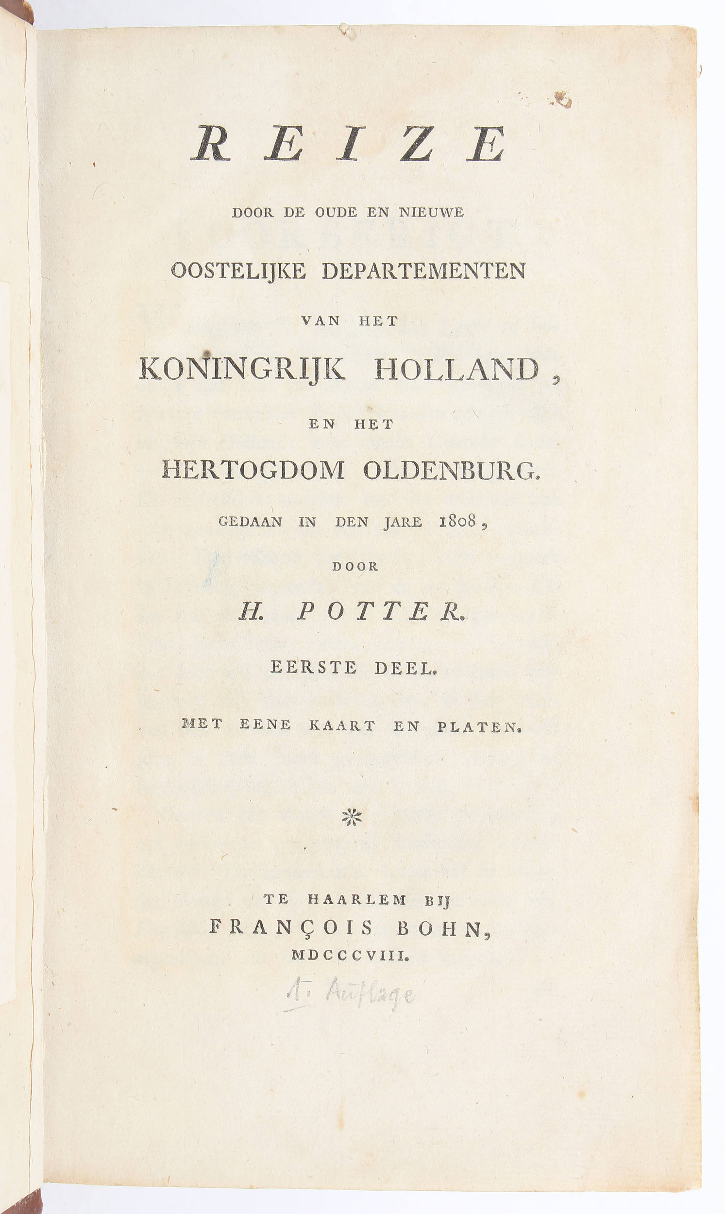 Potter, Reize door de oostelijke departementen van Holland