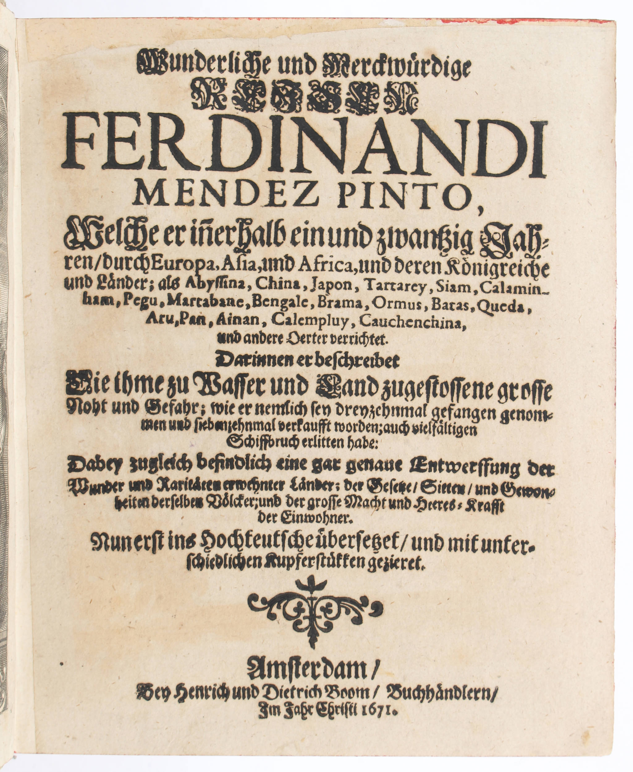 Mendes Pinto, Wunderliche Reisen