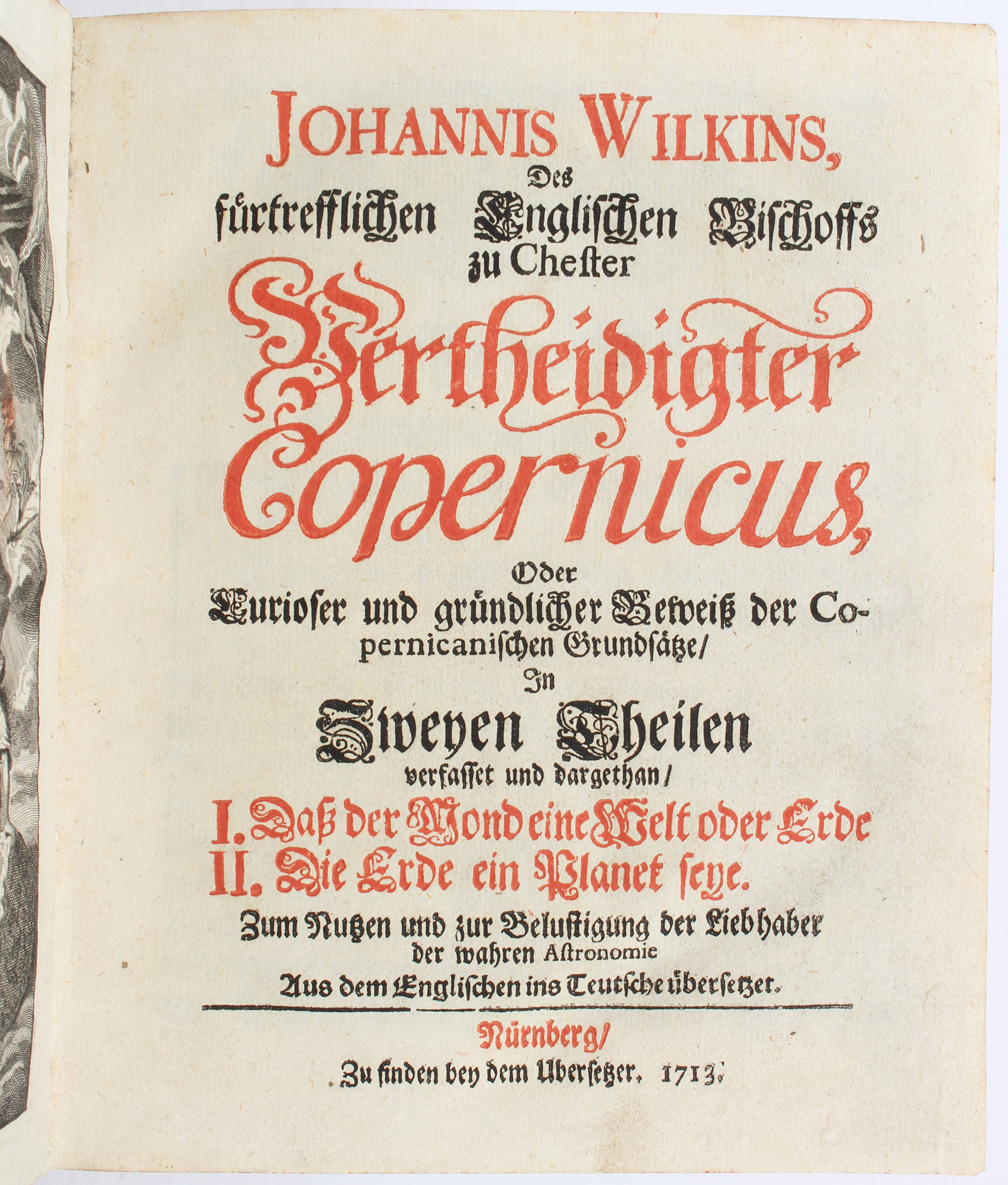 Wilkins, Vertheidigter Copernicus