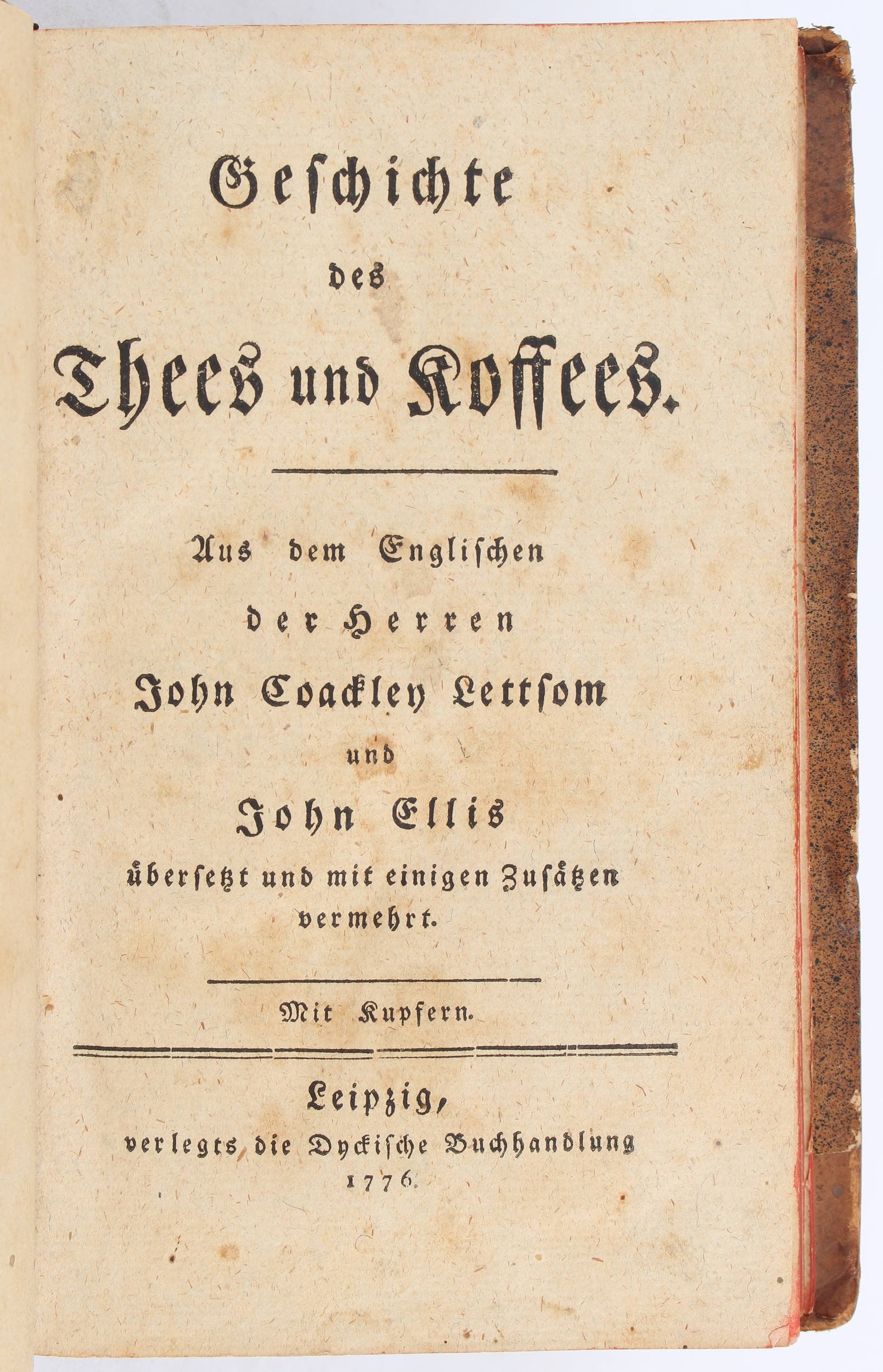 Lettsom, Geschichte des Thees und Koffees