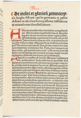 De protomartyris Anglie Albani passione. 1502