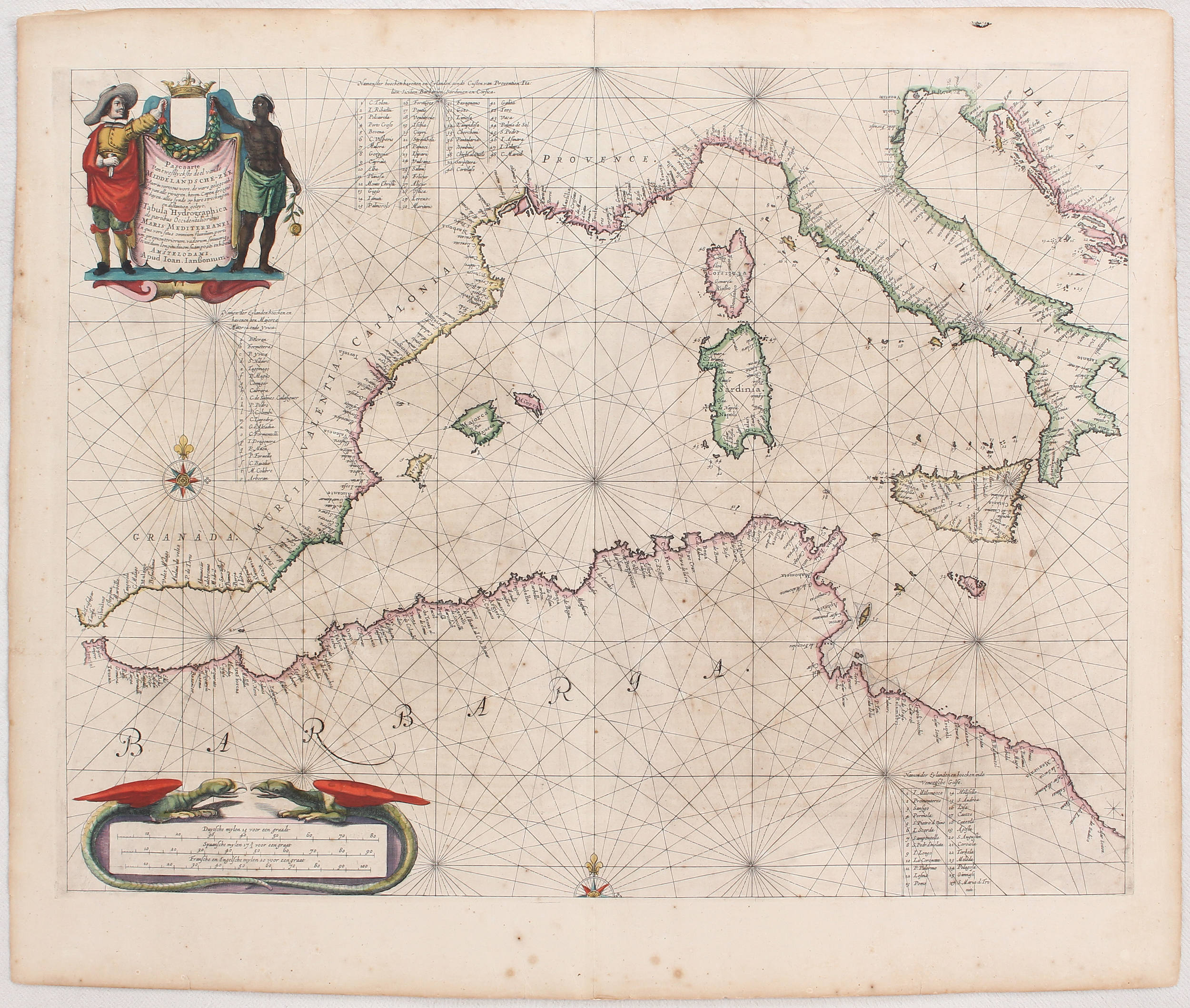 Mittelmeer in 2 Bll. J. Janssonius