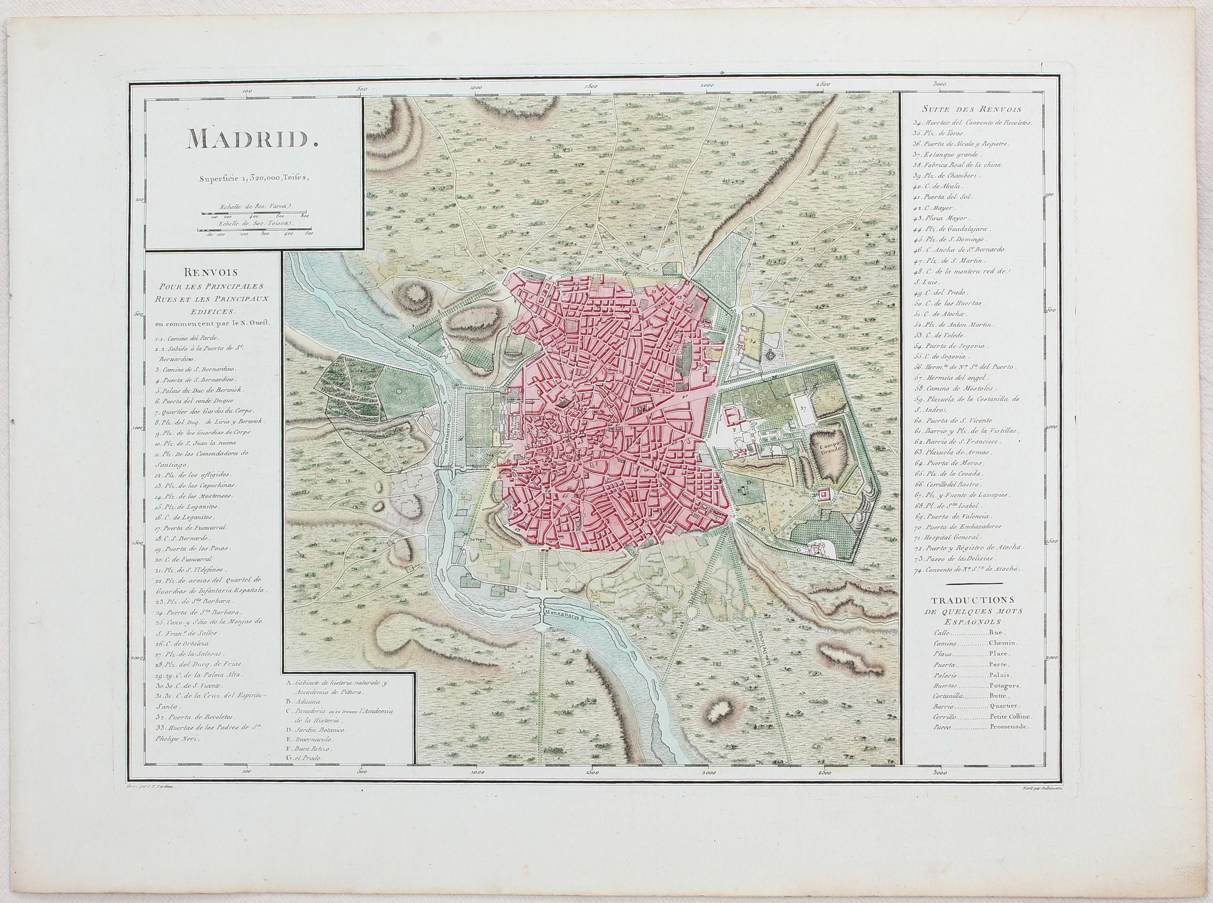 Madrid. Stadtplan. Tardieu