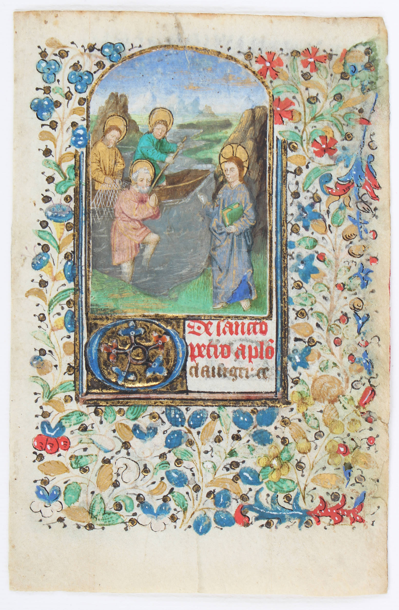 2 Einzelblätter mit Miniatur: Petrus