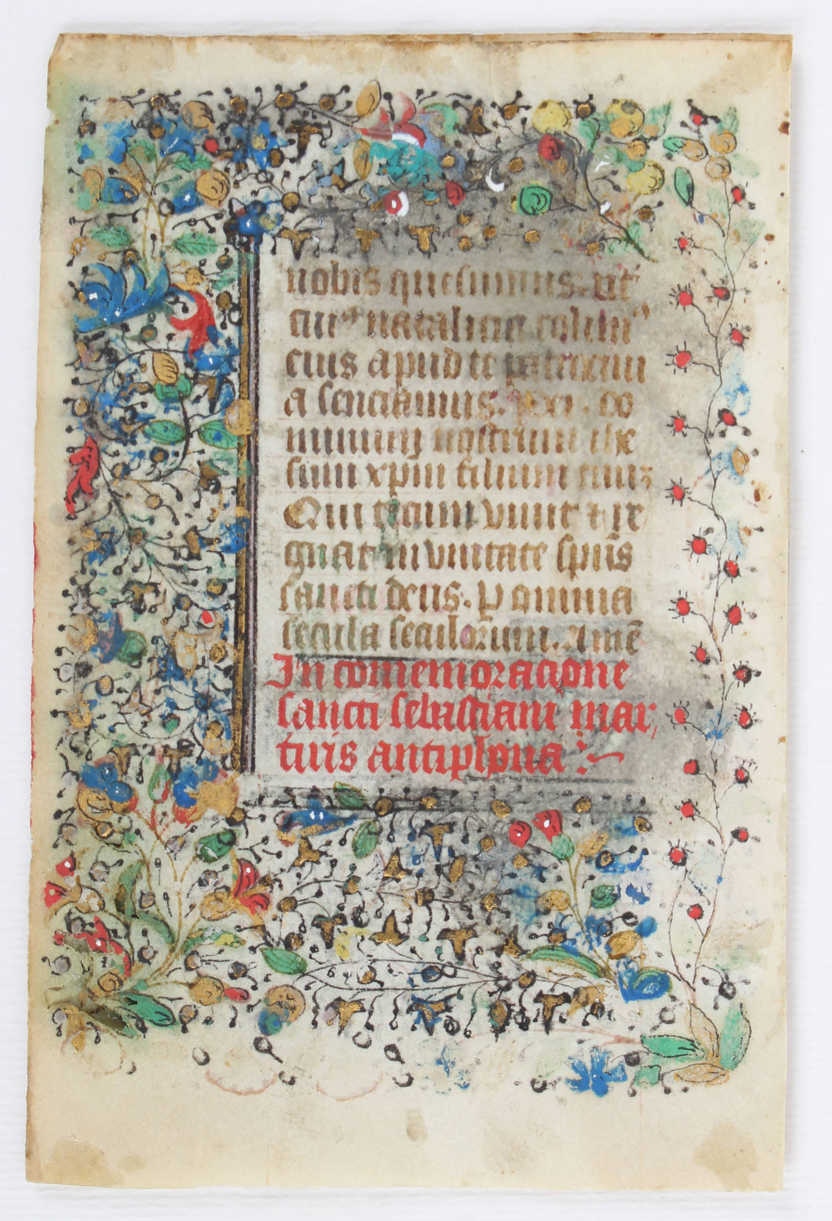 2 Einzelblätter mit Miniatur: Petrus