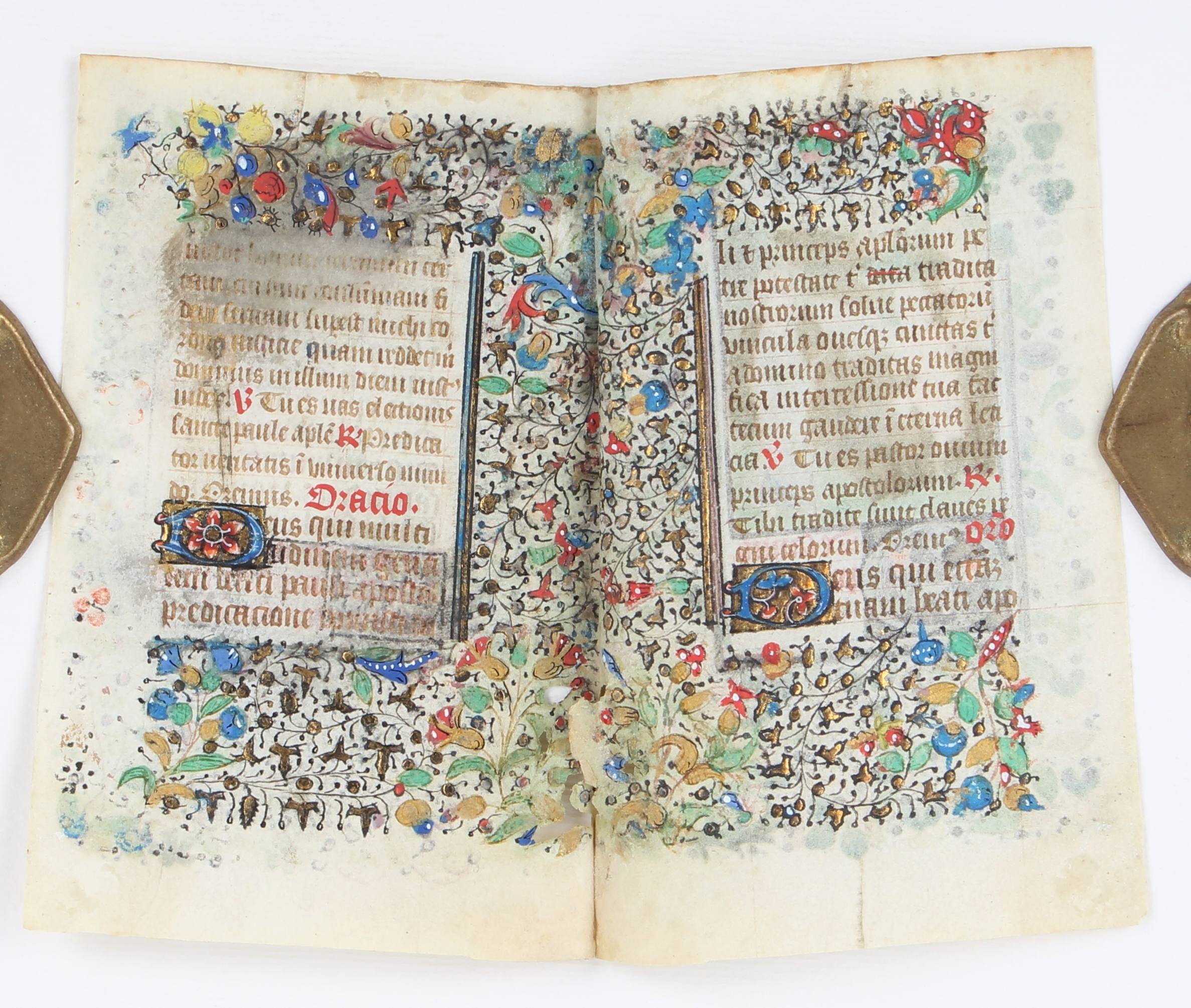 2 Einzelblätter mit Miniatur: Petrus