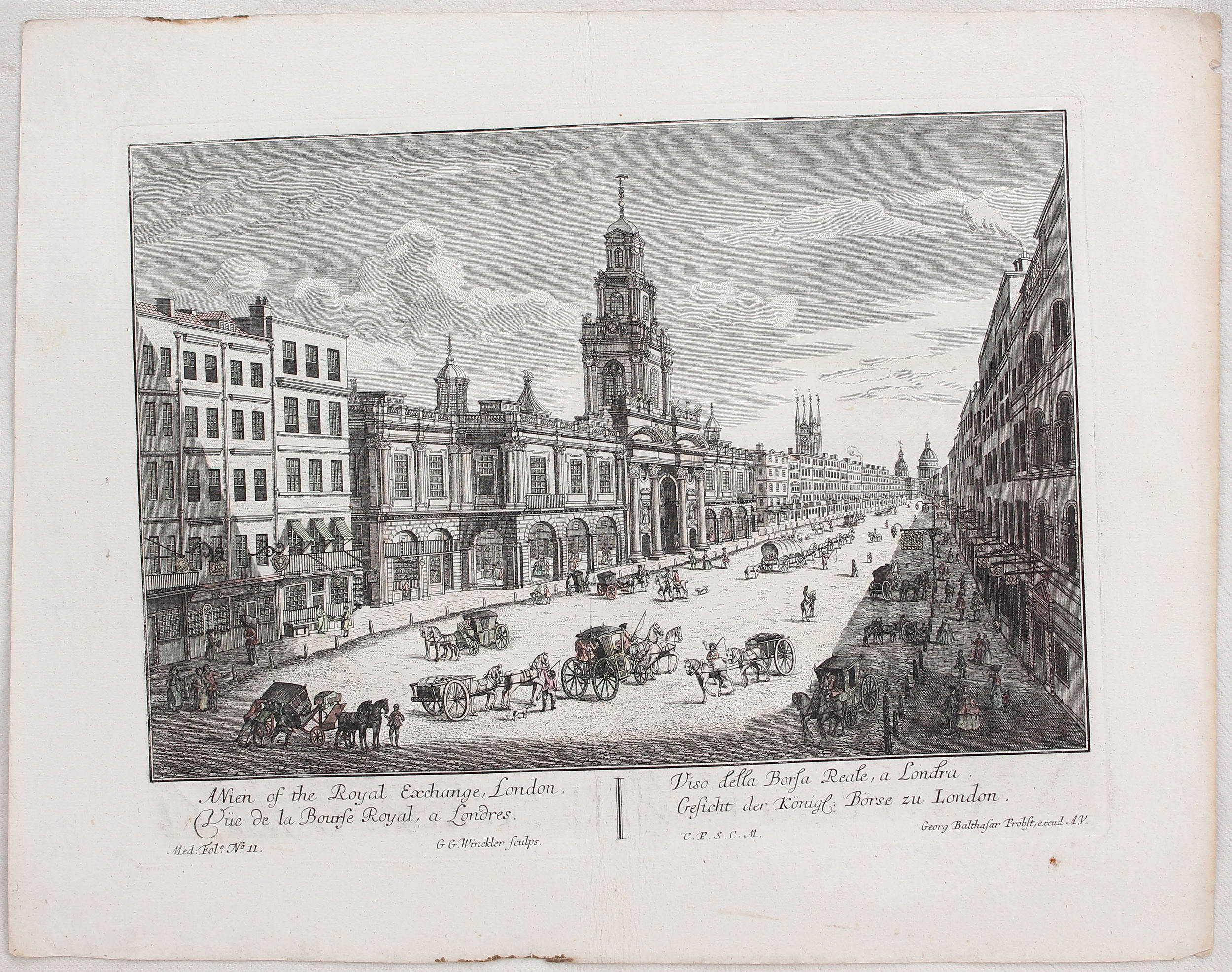 London. 4 Bll. Guckkastenkupf. Probst / 5 Bll.