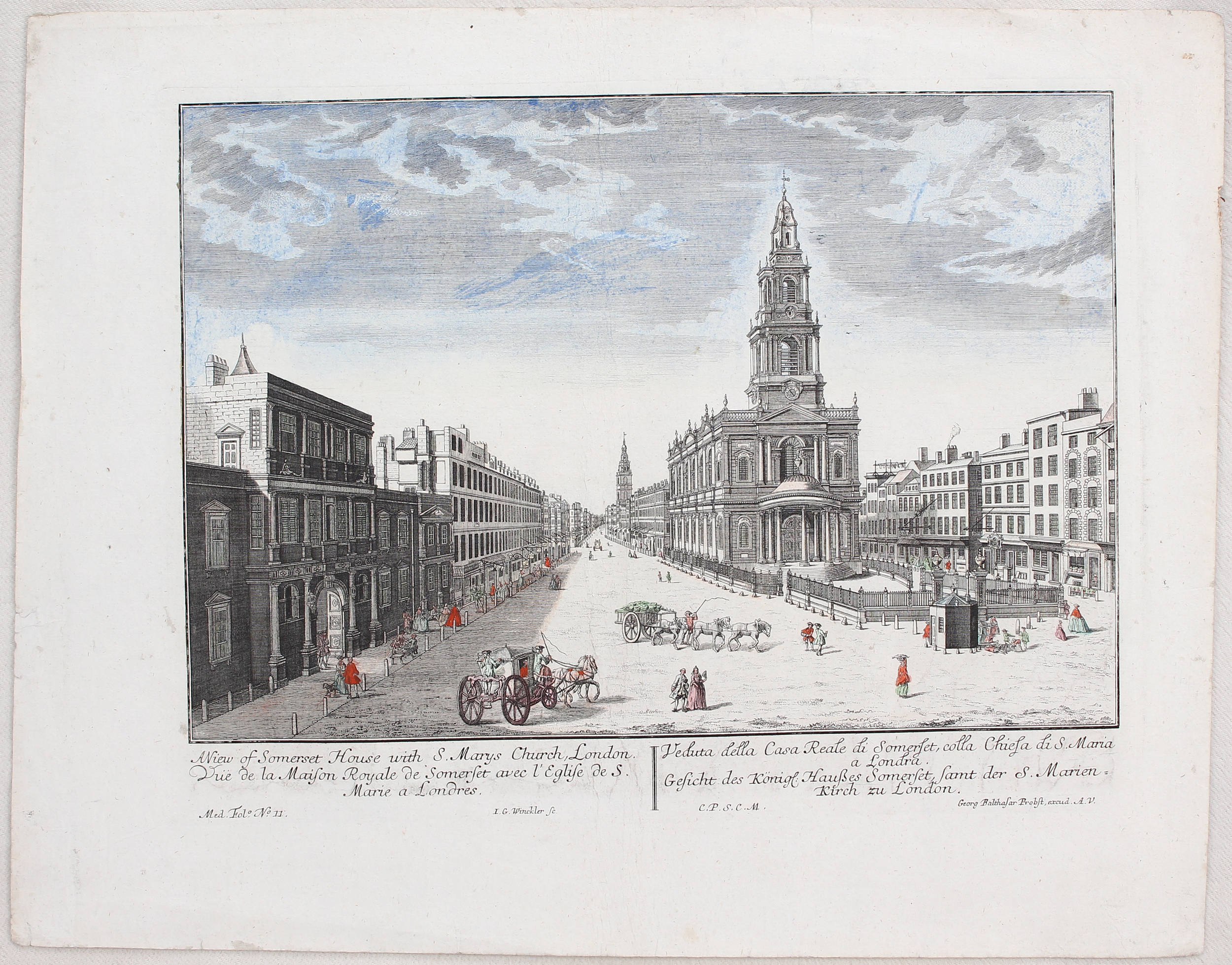 London. 4 Bll. Guckkastenkupf. Probst / 5 Bll.