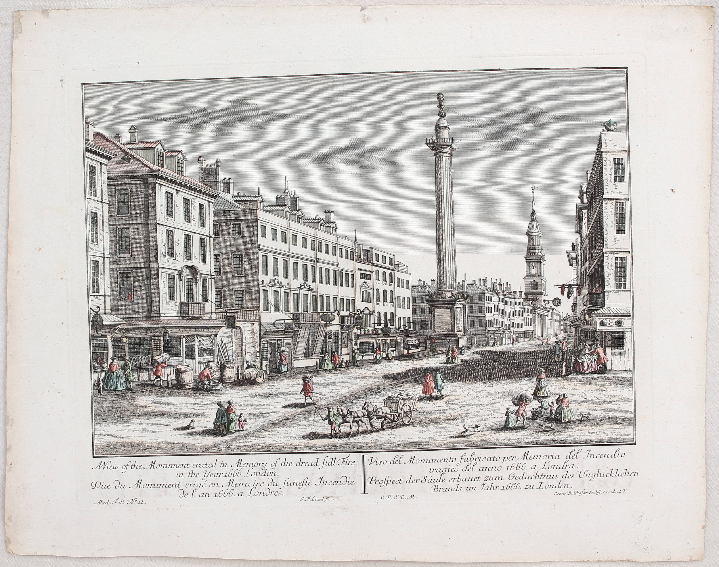London. 4 Bll. Guckkastenkupf. Probst / 5 Bll.
