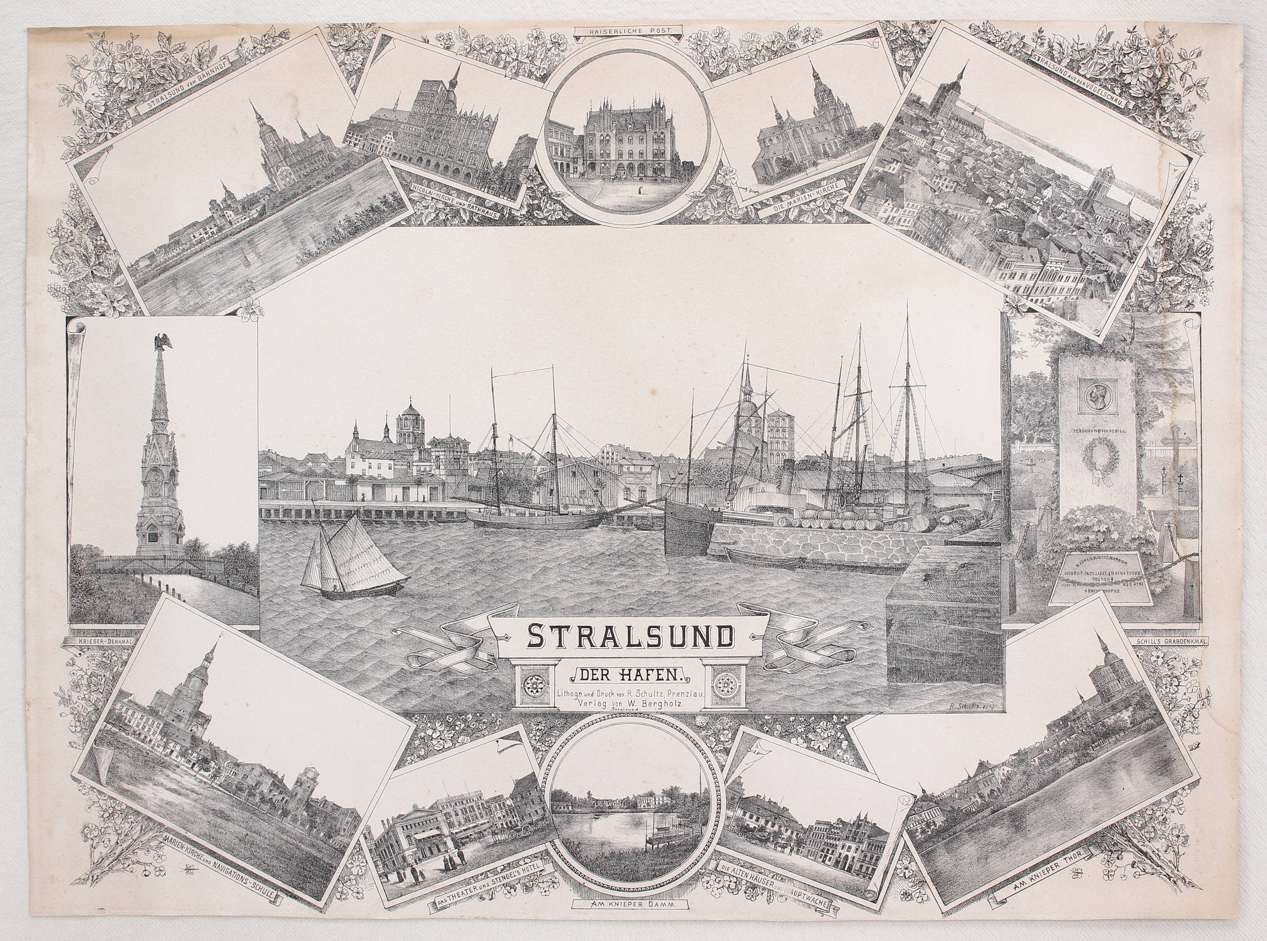 Hamburg. Plan-Prospekt. Homann / 7 Bll.