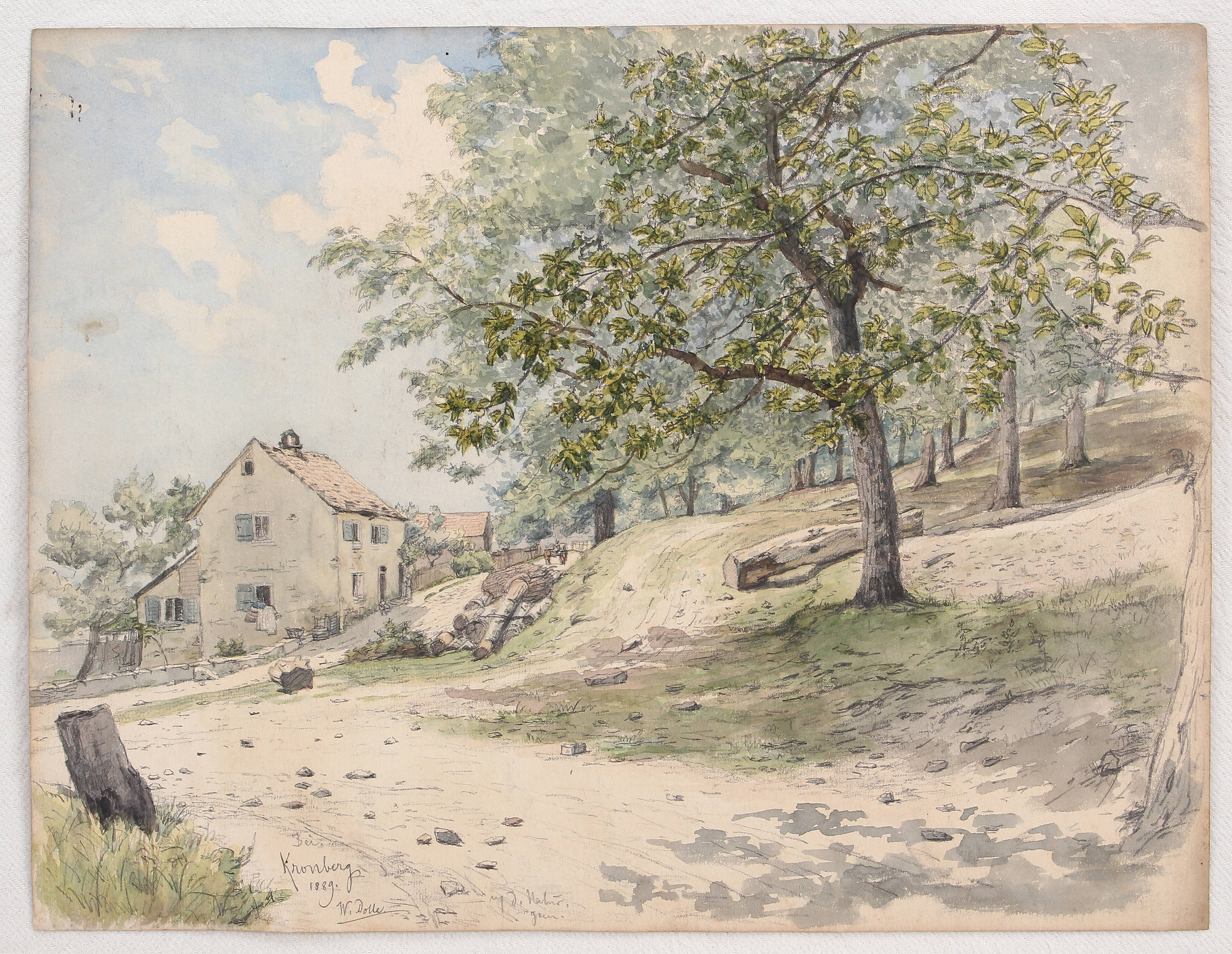 Kronberg. W. Dolle. Or.-Aquarell 1889
