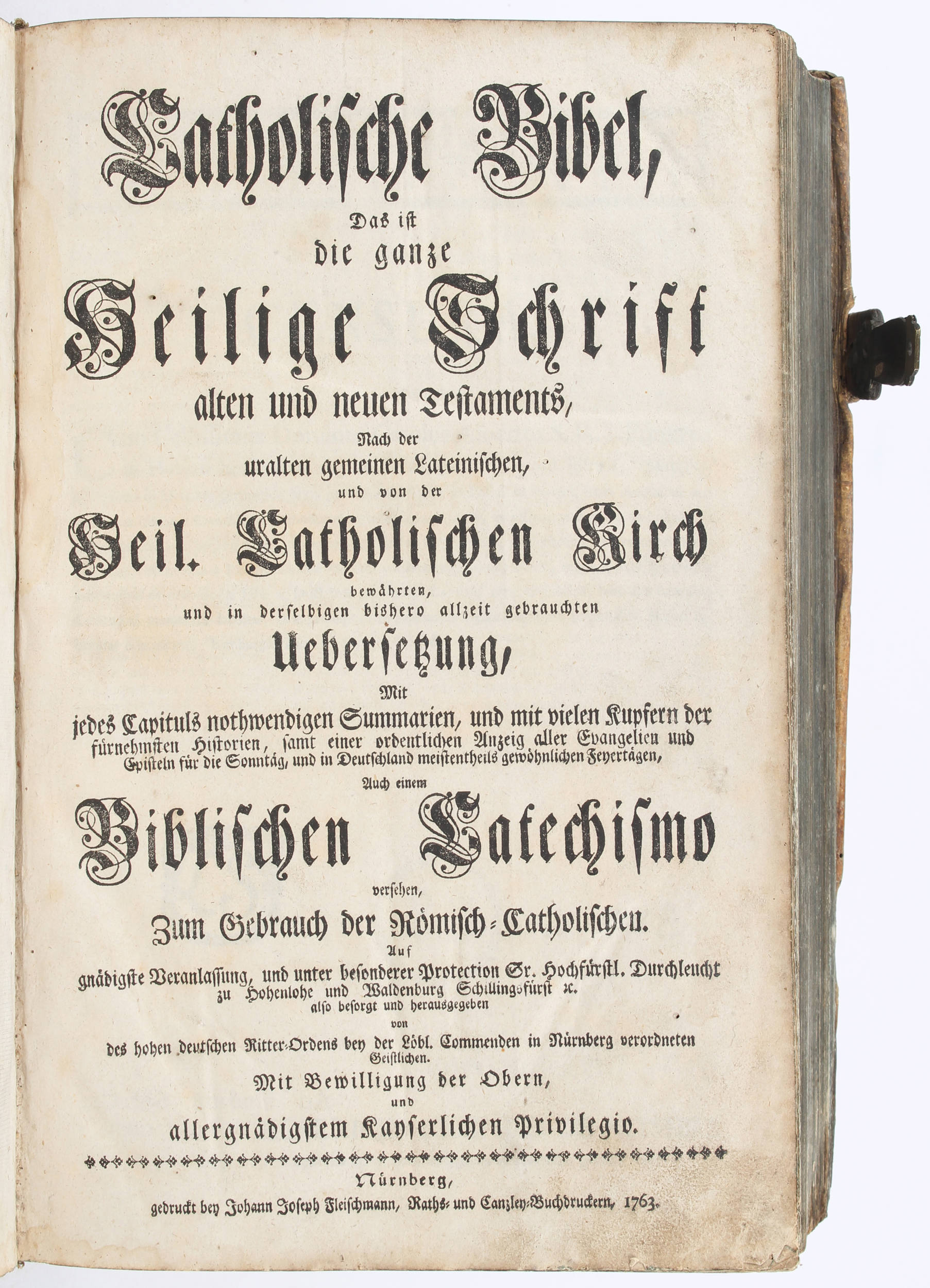 Biblia germanica. Nürnberg 1763