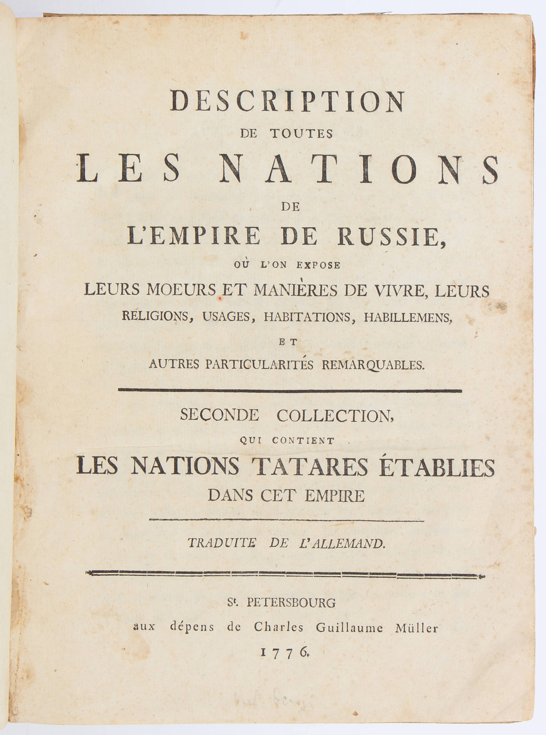 (Georgi), Toutes les nations de l'Empire de Russie. 2 Bde.