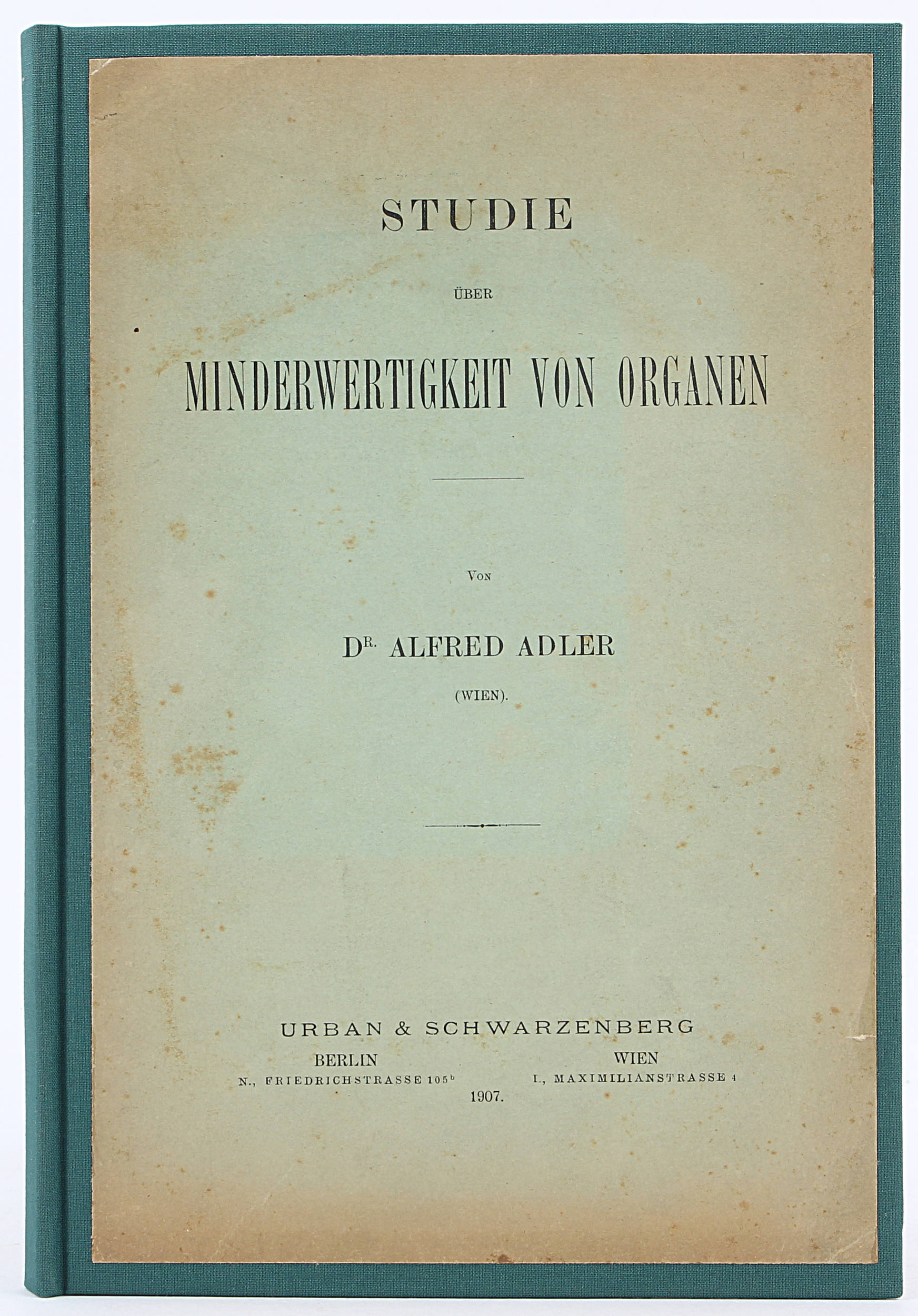 Adler, Studie über Minderwertigkeit von Organen