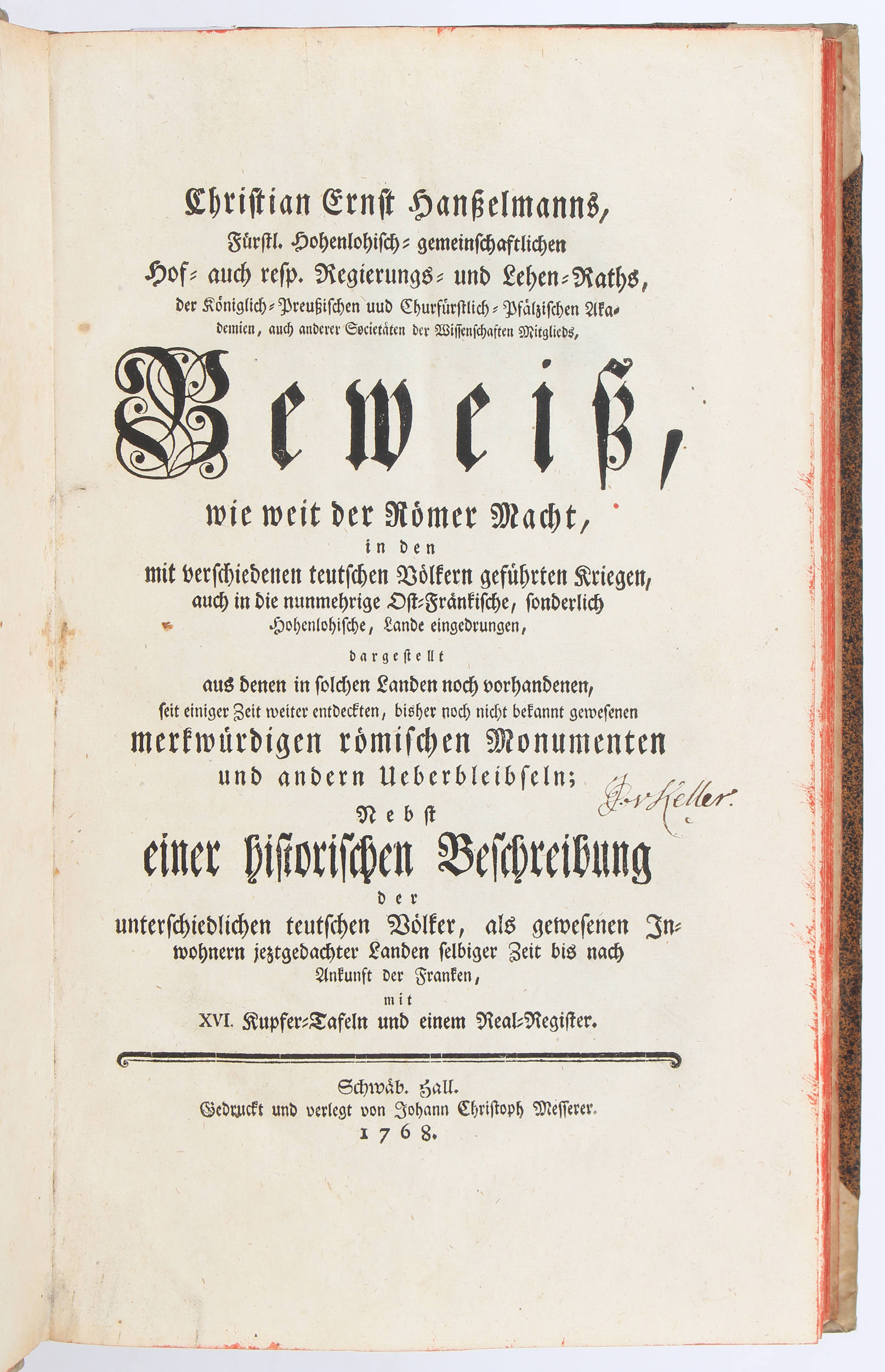 Hanßelmann, Beweiß der Römer Macht