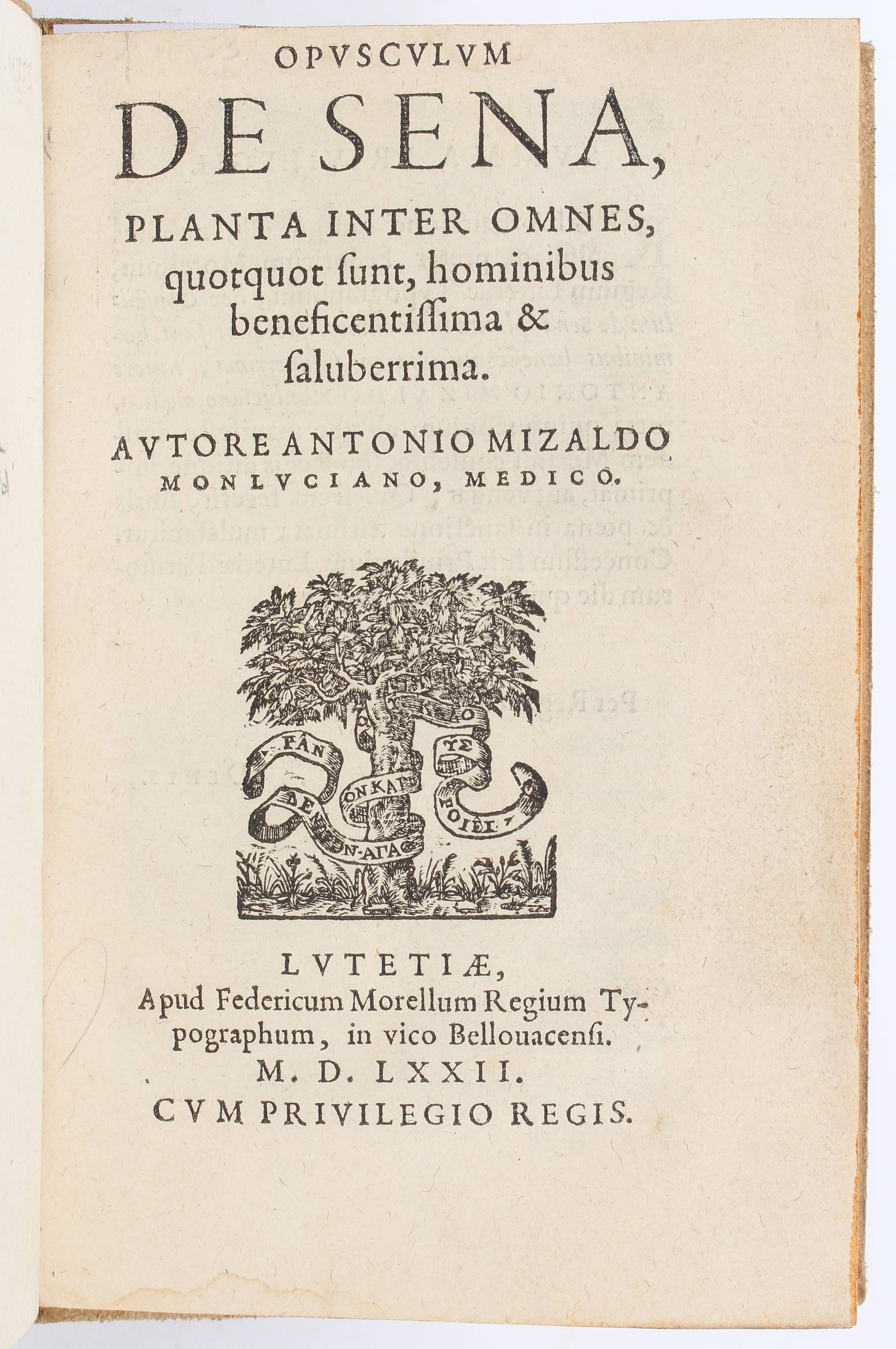 Mizauld, Opusculum de sena