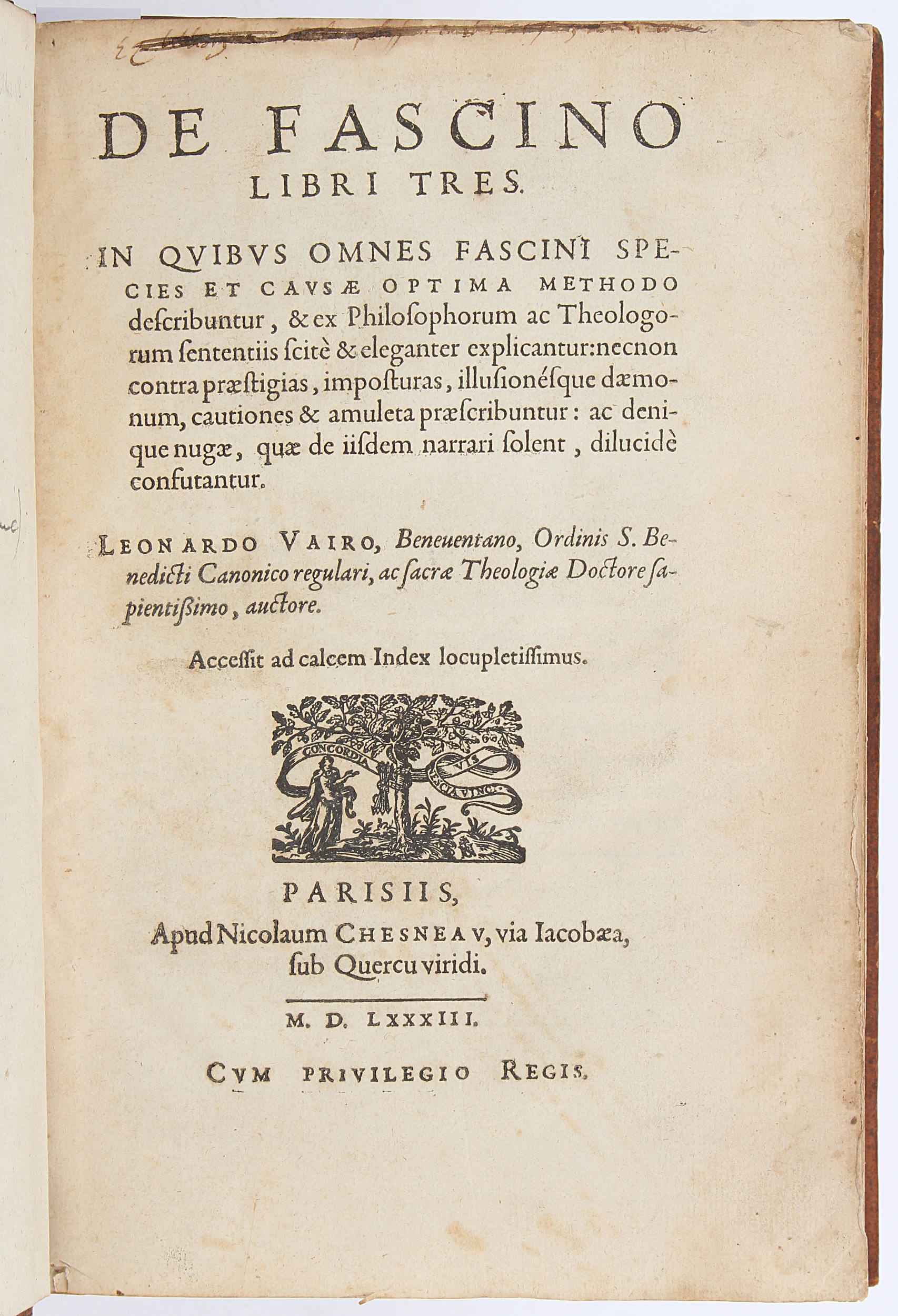 Vairo, De fascine libri tres