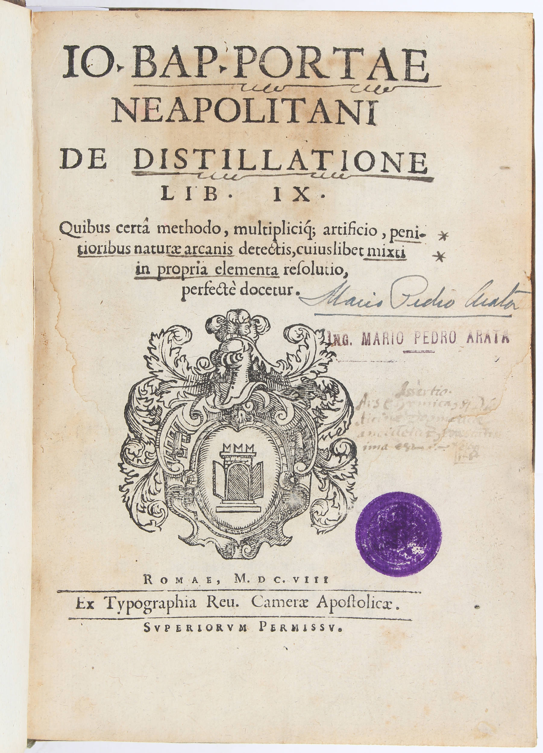 Della Porta, De distillatione