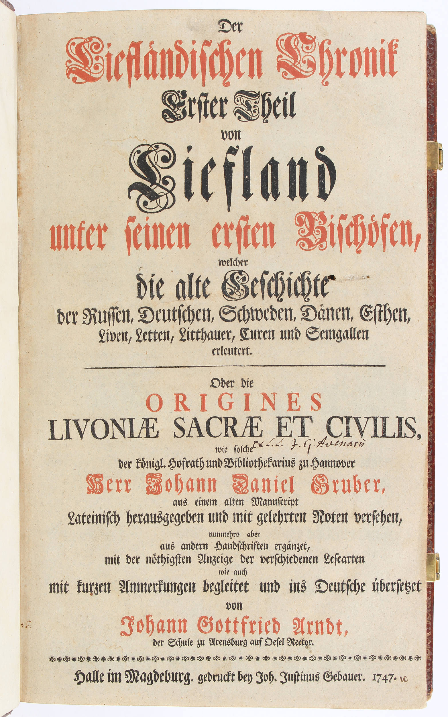 Gruber, Liefländische Chronik