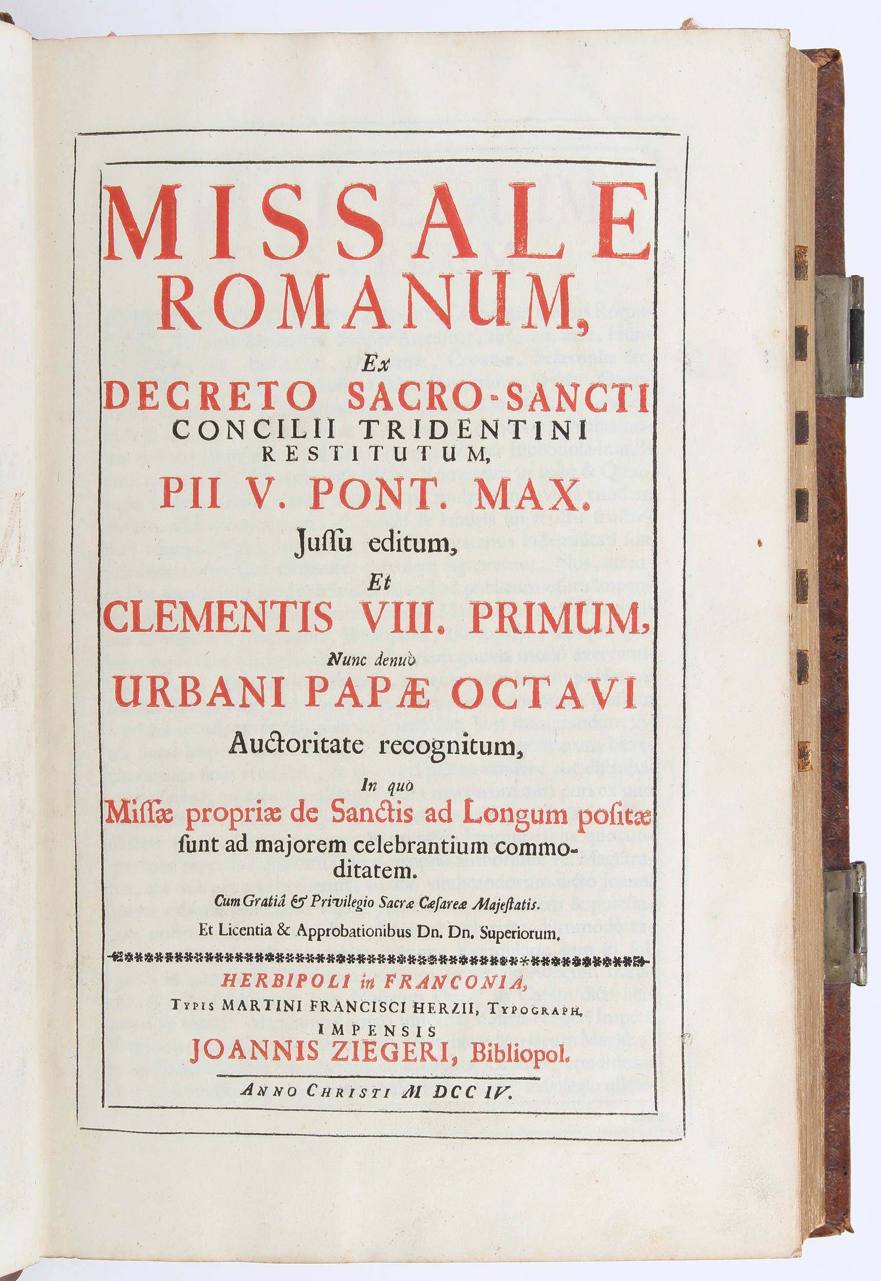 Missale Romanum 1704
