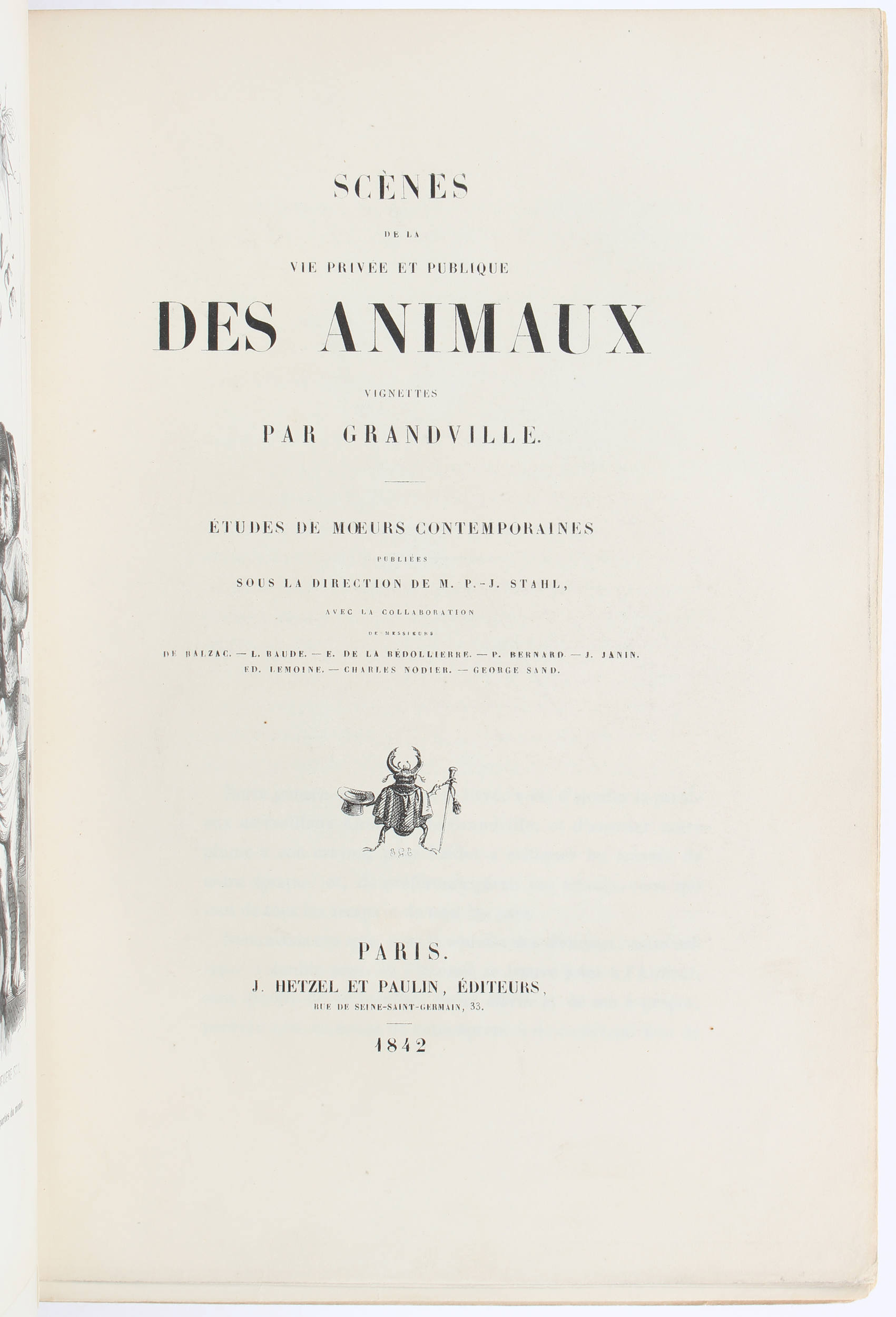 Grandville, Scènes de la vie privée. 2 Bde.